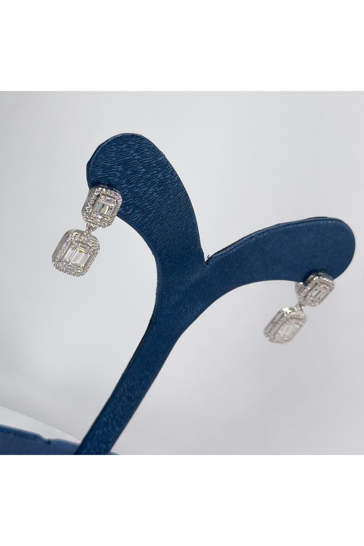 Livora Jewelry Pırlanta Montür Baget Gümüş Küpe