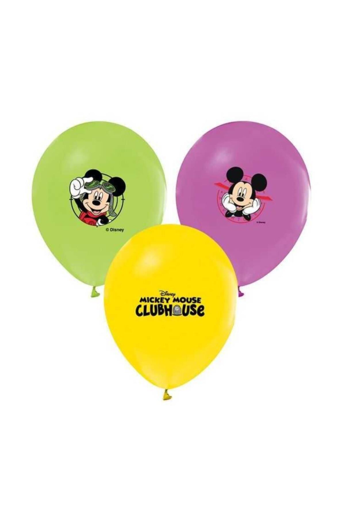 Baloncum Mickey Mouse Baskili Pastel Renkli Balon