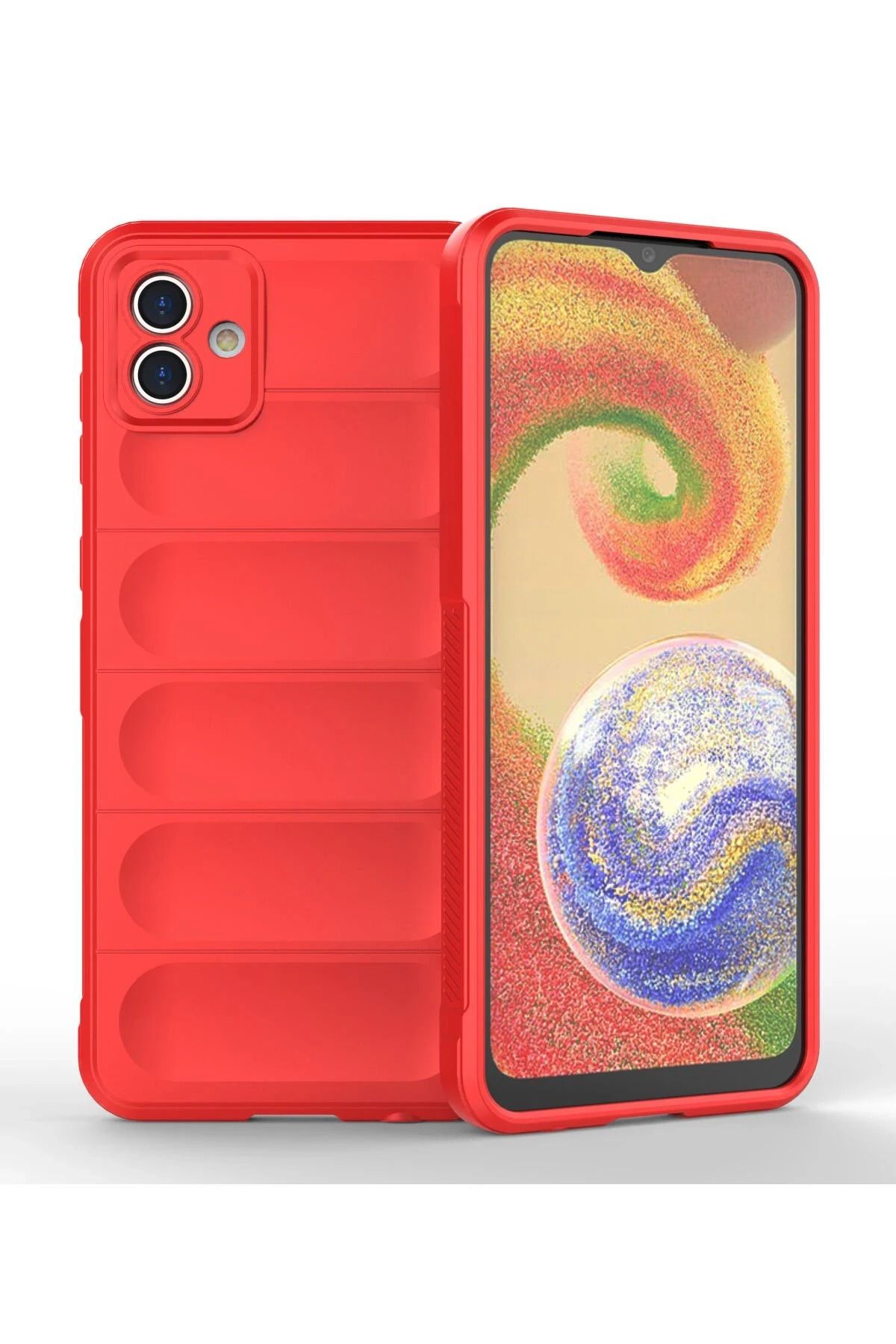 NewFace Galaxy A04 Uyumlu Kılıf Optimum Silikon - Kırmızı JOJUA