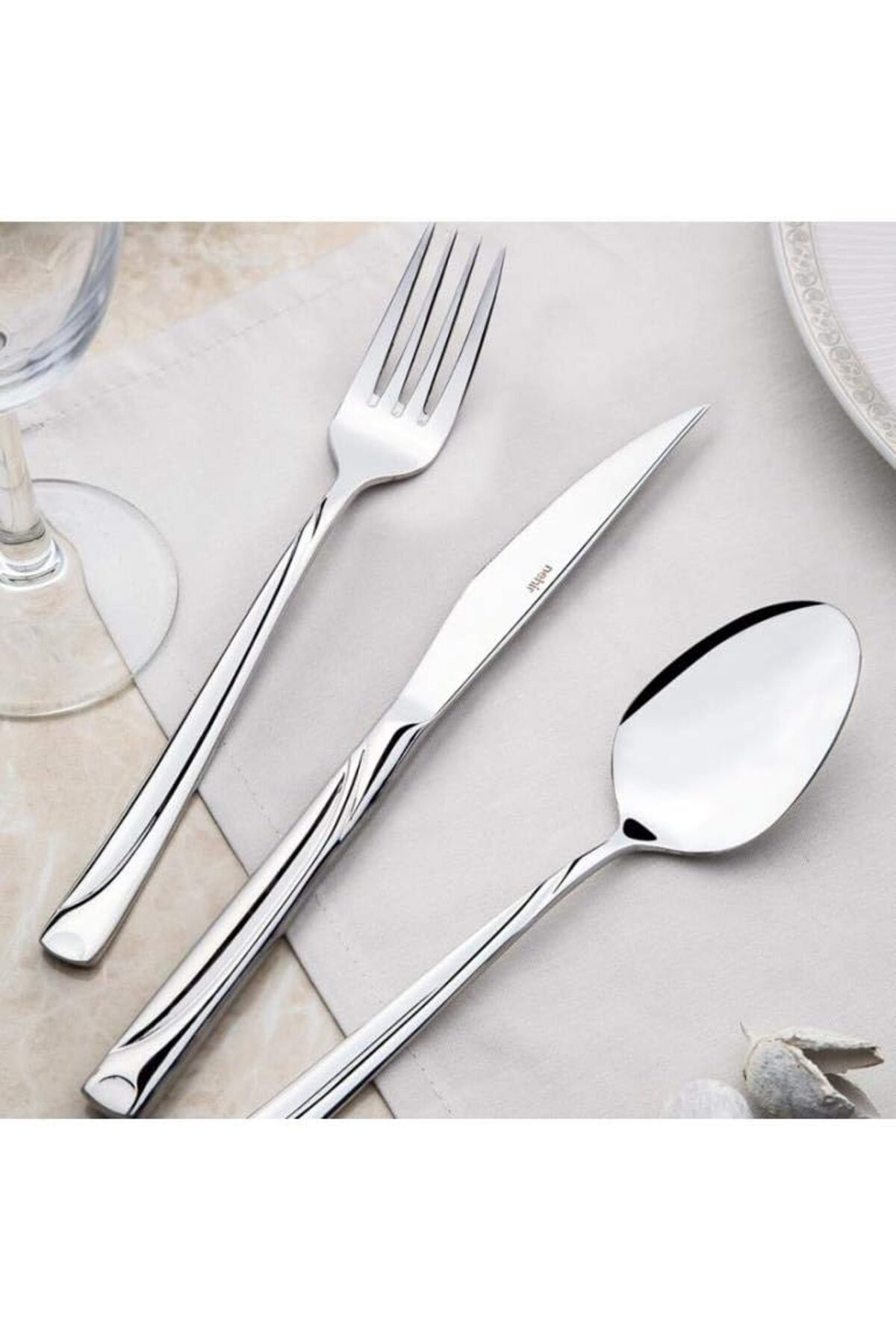 STOREMAX nffashopm Sade 12 Kişilik 60 Parça Çatal Kaşık Takımı storestarx 1051353