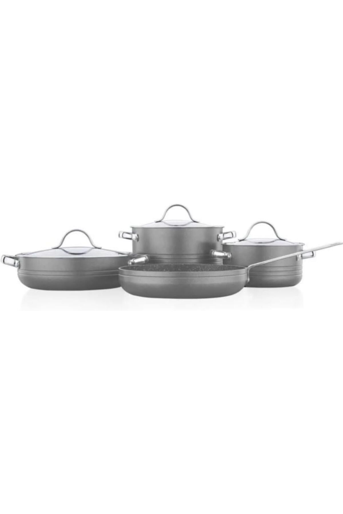STOREMAX nffashopm A2619-3 Linea 7 Parça Tencere Seti Gri storestarx 1051353
