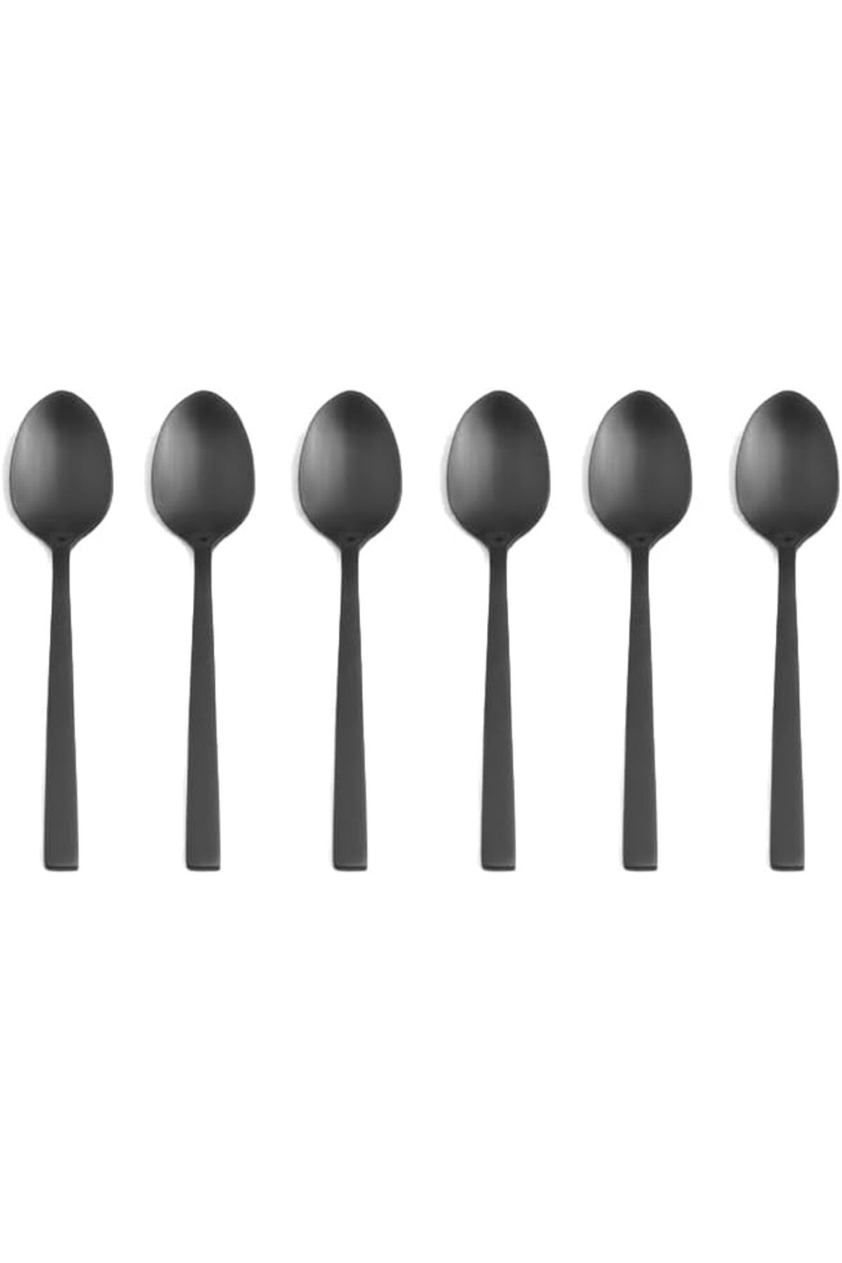 STOREMAX sellbuystore Quantum Mat Siyah Çay Kaşığı 11cm 6 adet 1053513