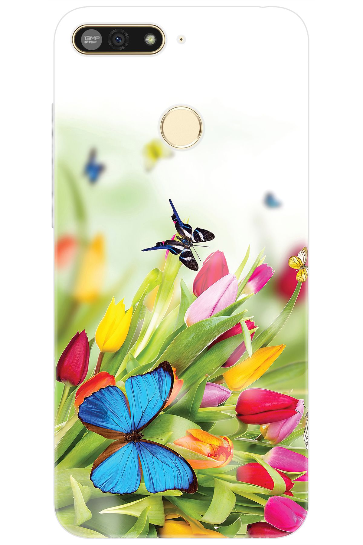 Ceppare Huawei Y6 2018 (ATU-L21) Uyumlu Kılıf Desen Baskılı Silikon Kelebekler STK:542 CP-cZtguG9