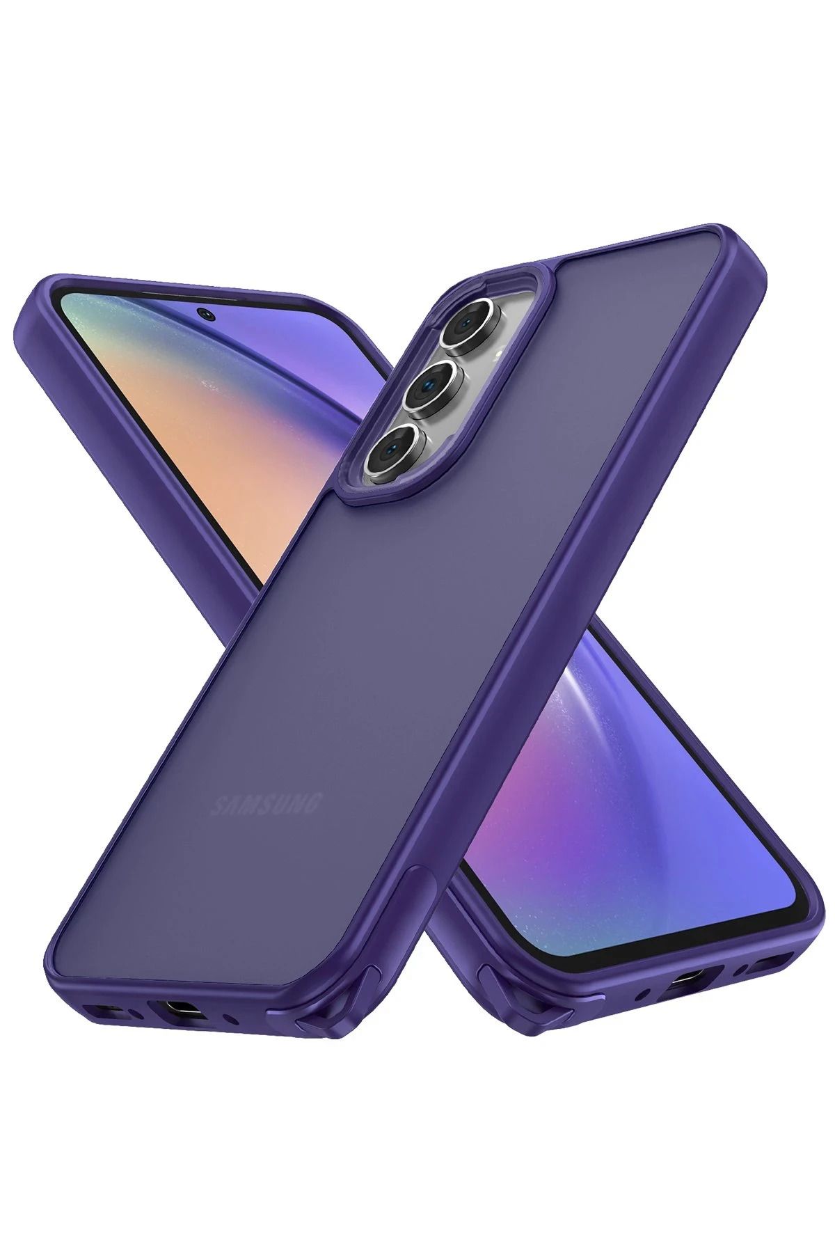 NewFace Samsung Galaxy A14 4G Kılıf Elegant Kapak - Derin Mor JOJUA