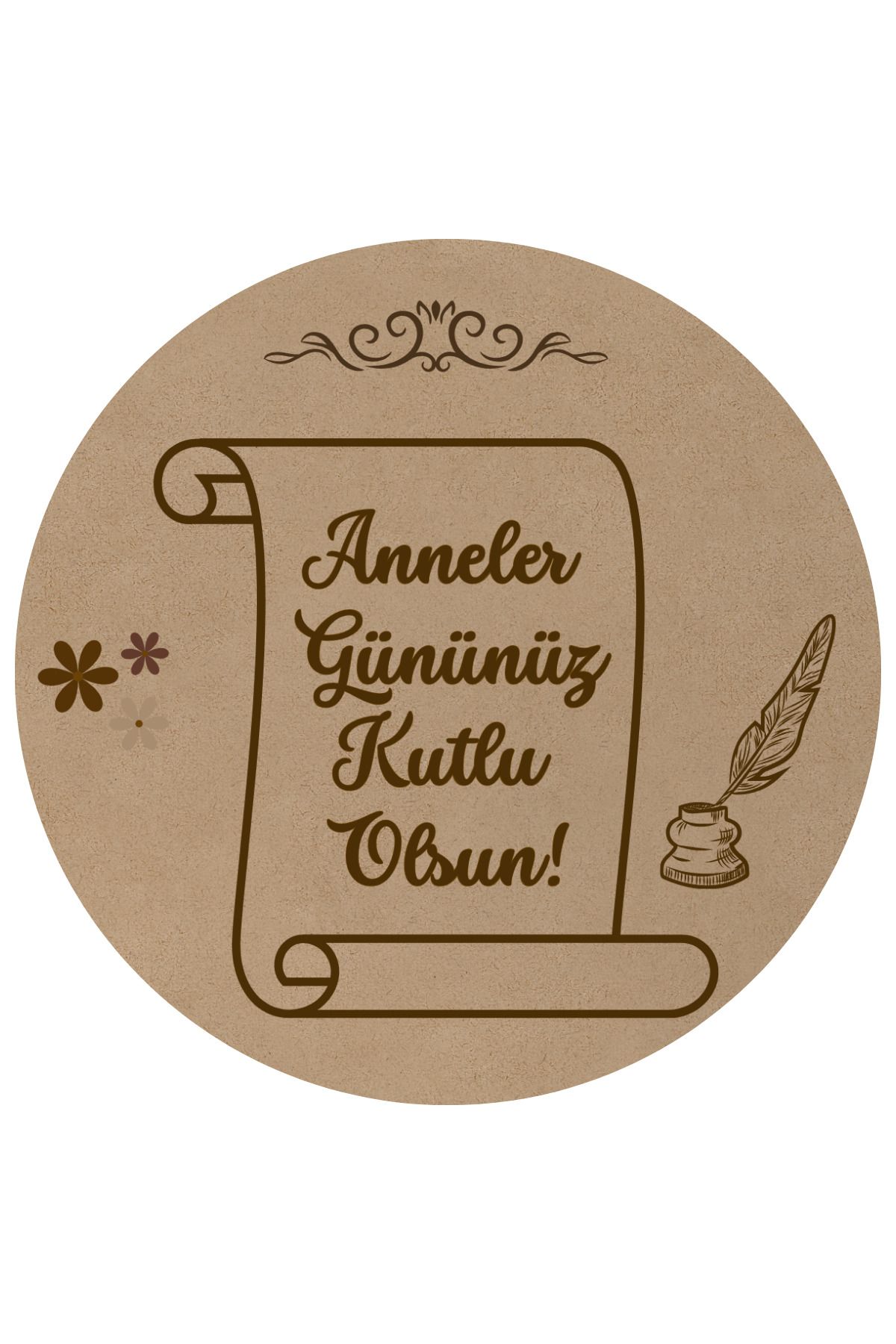 Dekals 20li Etiket 'Anneler Gününüz Kutlu Olsun' Yazılı Yapışkanlı Sticker Küçük Boy