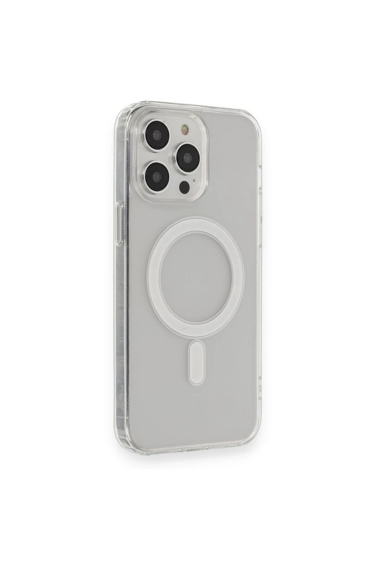 NewFace iPhone 13 Pro Max Kılıf Matte Şeffaf Magneticsafe - Şeffaf HNZRN
