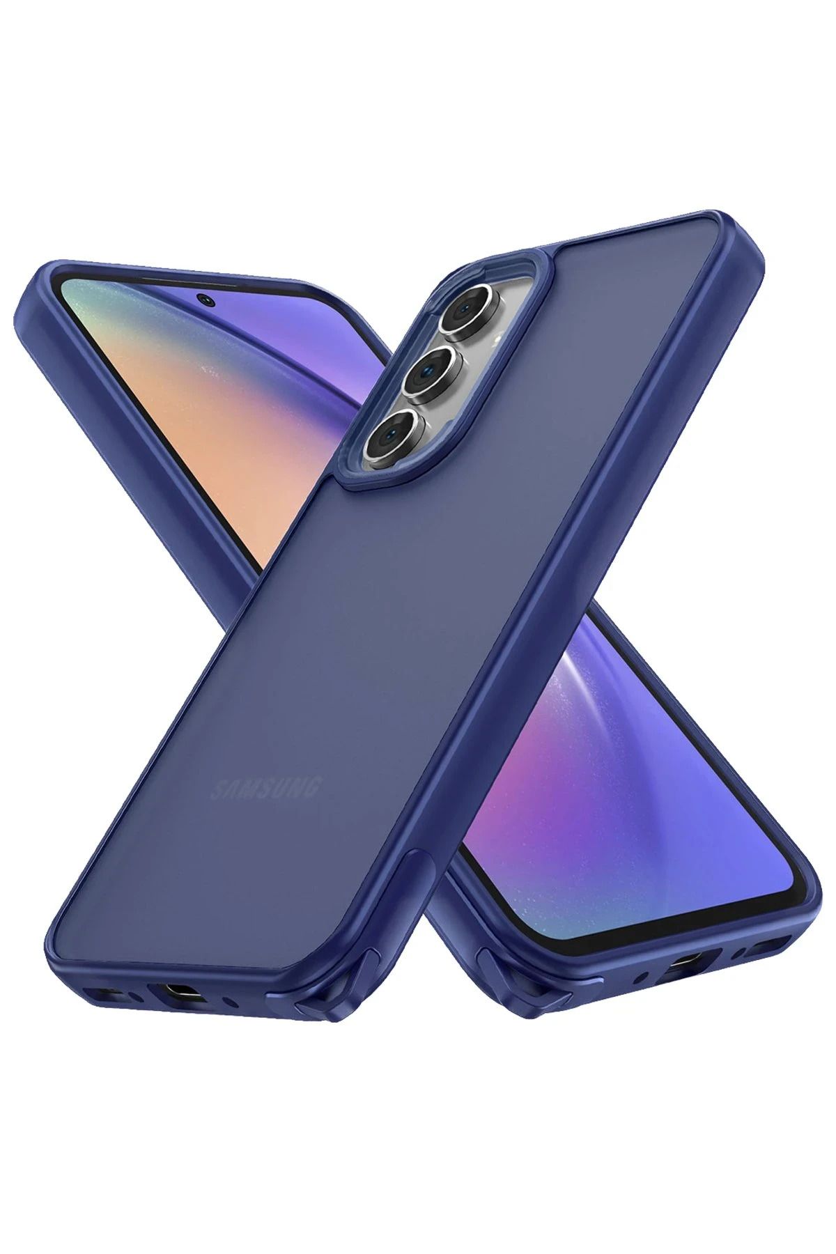 NewFace Samsung Galaxy A54 5G Kılıf Elegant Kapak - Lacivert JOJUA