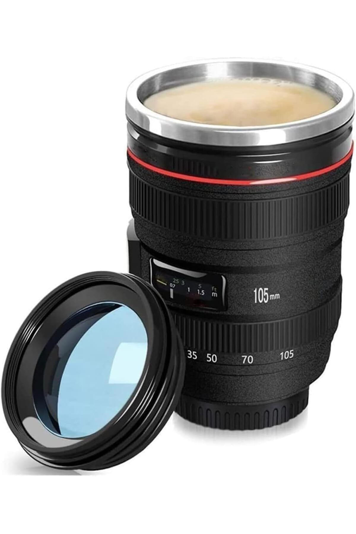 STOREMAX nffashopm Objektif Kupa Lens Kupa Kahve Ve Çay İçin Termos Kupa Fotoğraf Tutkunları İçin Deko