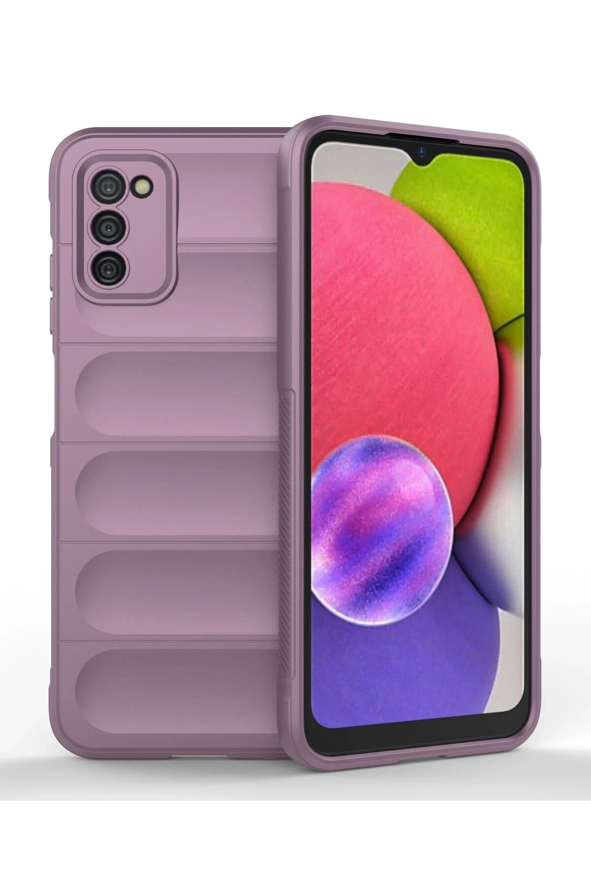 NewFace Galaxy A03S Uyumlu Kılıf Optimum Silikon - Mor JOJUA