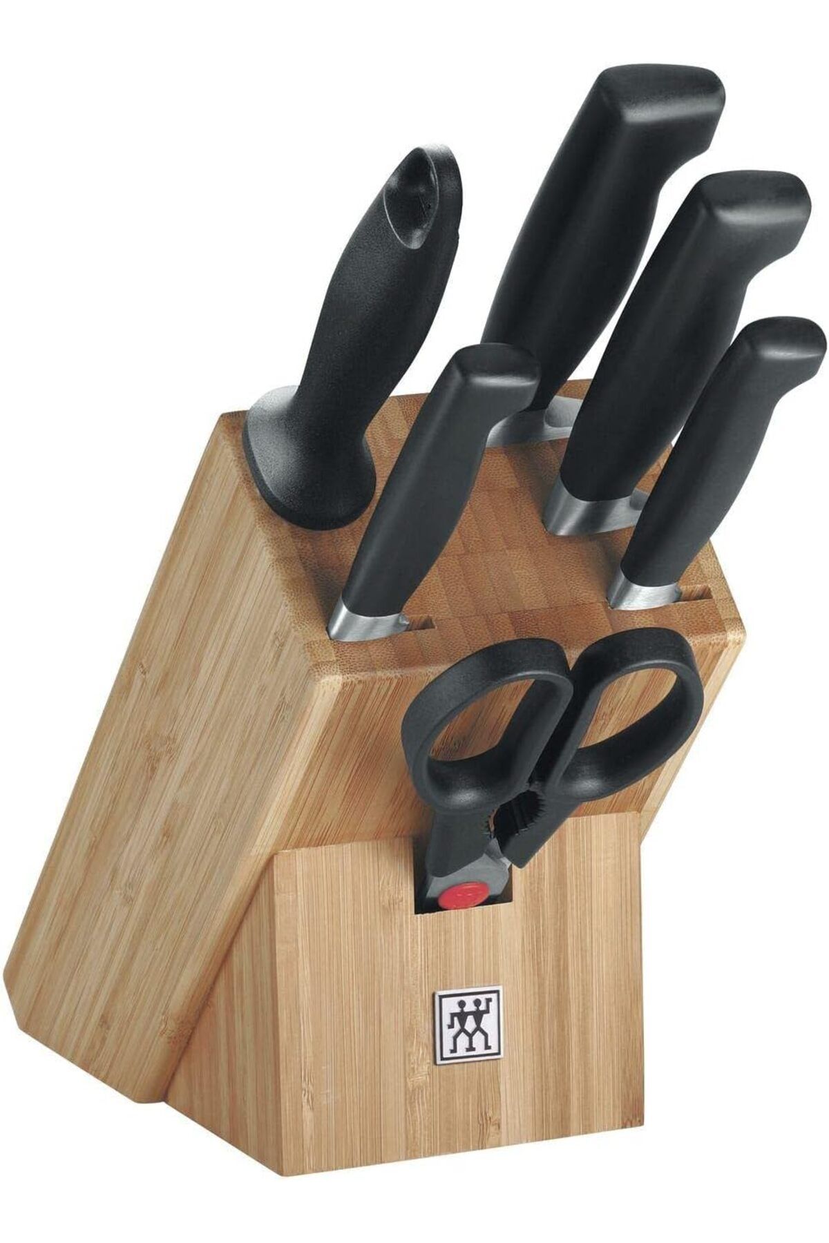 STOREMAX nffashopm Four Star Blok Bıçak Seti, Paslanmaz Çelik, Manyetik Bıçak Bloklu, Gümüş storestar