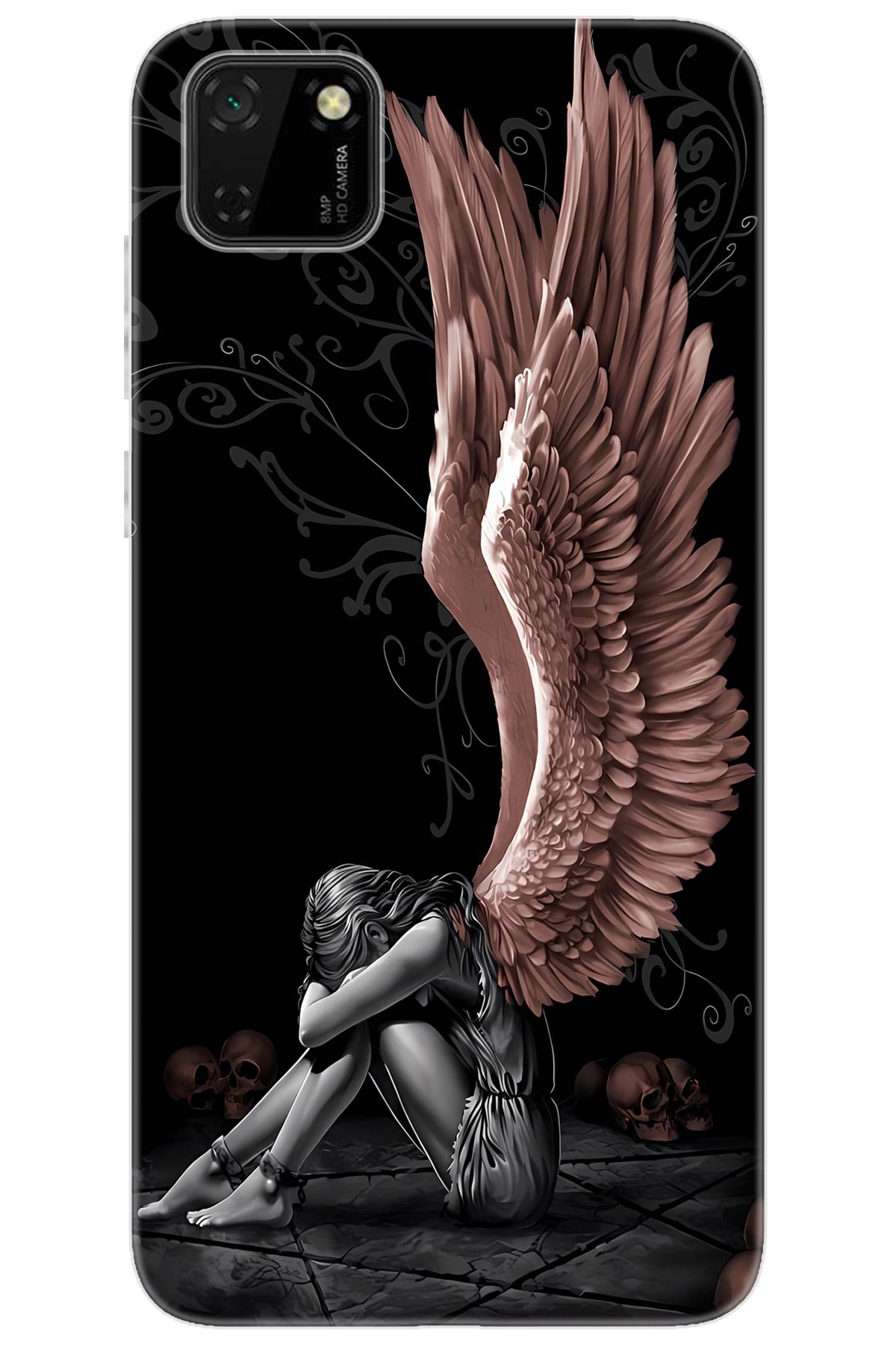 Ceppare Huawei Y5P (DRA-LX9) Uyumlu Kılıf Desen Baskılı Silikon Enslaved Angel STK:654 CP-qyYFiGo