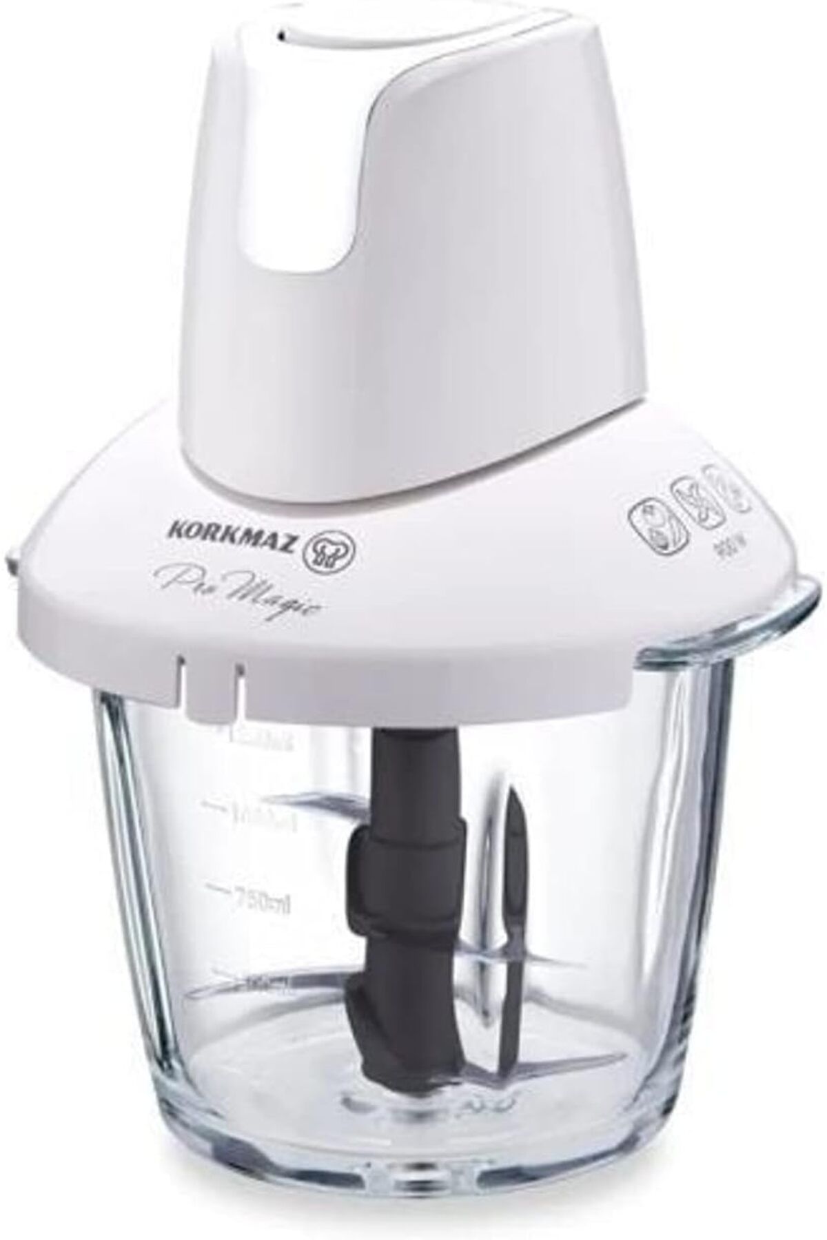 MCreative A460-08 Pro Magic 4 Bıçaklı Cam Doğrayıcı Vanilya/Krom
