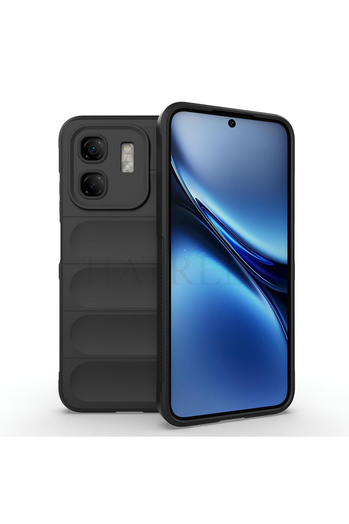 Hatreds İnfinix Smart 9 Kılıf Esnek TPU Oyuklu Yüzey Tasarımlı Kamera Koruma Çıkıntılı Kapak