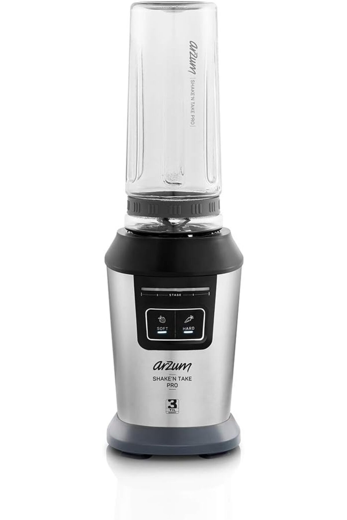 MCreative AR1079 Shake'N Take Pro Kişisel Blender, Paslanmaz Çelik, 12x36x12 cm