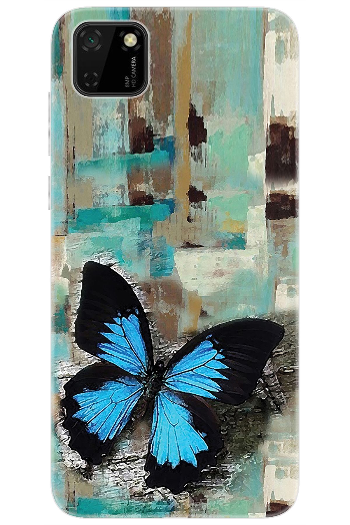 Ceppare Huawei Y5P (DRA-LX9) Uyumlu Kılıf Desen Baskılı Silikon Kelebek Resim STK:549 CP-R7Rm7Ql