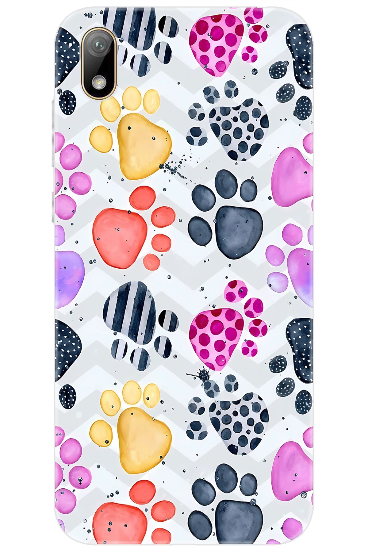 Ceppare Huawei Y5 2019 (AMN-LX2/LX9) Uyumlu Kılıf Desen Baskılı Silikon Renkli Patiler STK:670 CP-UVWpQrq