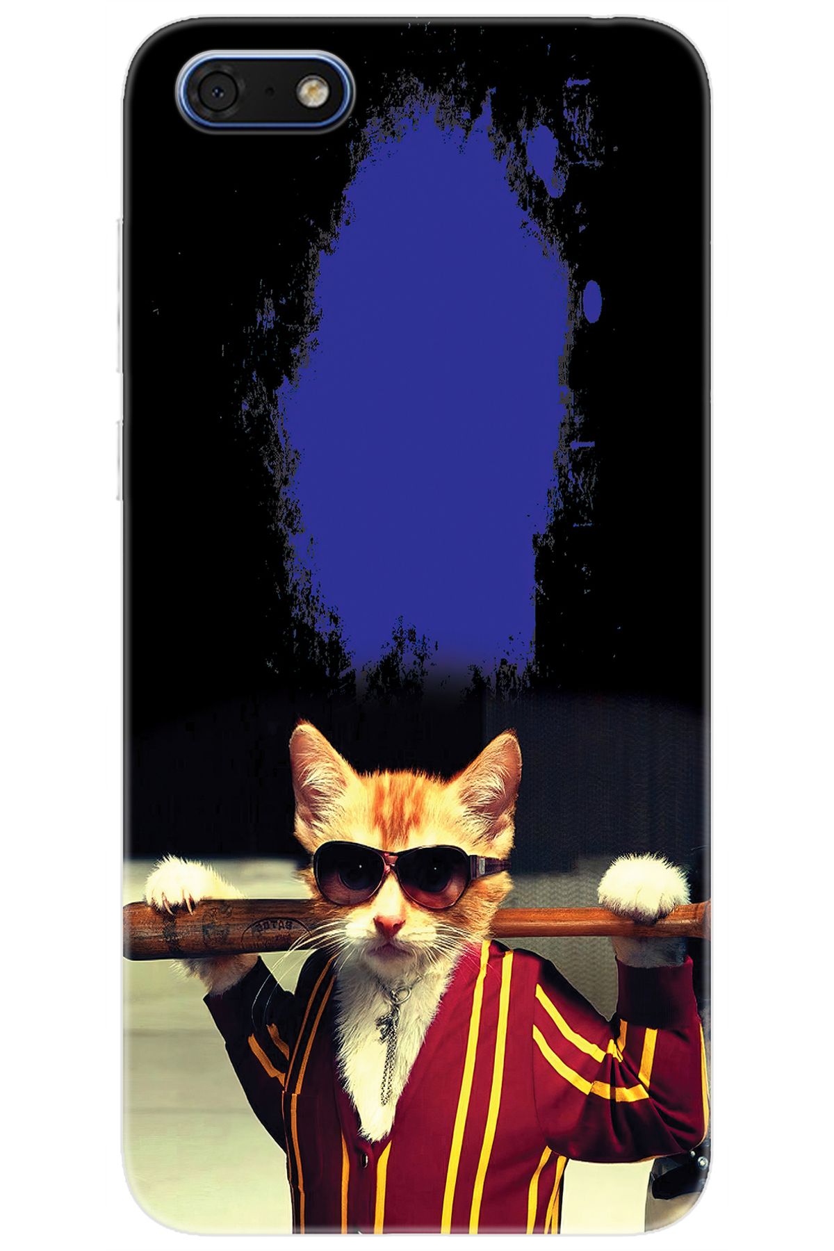 Ceppare Huawei Y5 2018 (DRA-L21) Uyumlu Kılıf Desen Baskılı Silikon Artist Kedi STK:481 CP-divBOVn