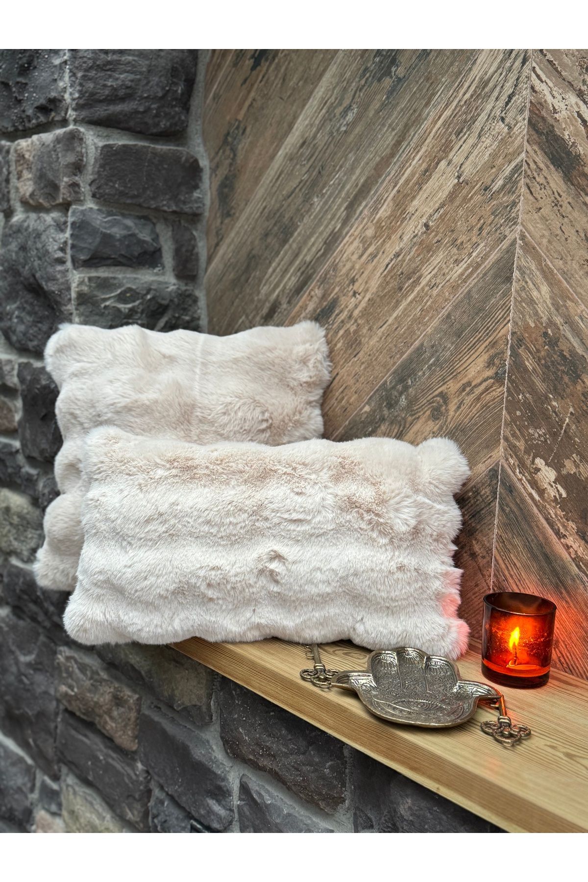 sevaradekor-Plush Throw Pillow Cover Fluffy Double Sided Plush Pillow Bubble Plush Throw Pillow Rectangular 2