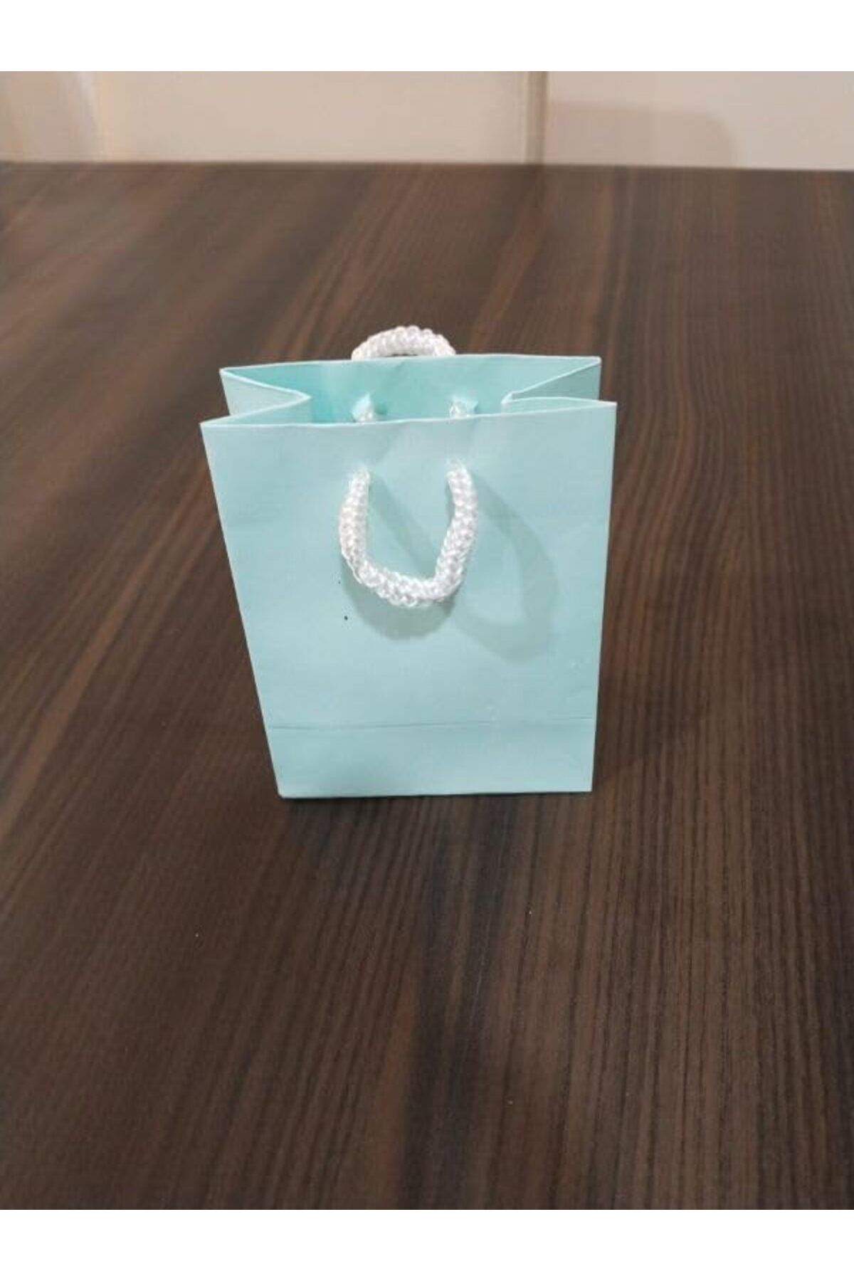 STOREMAX nffashopm Saplı Torba Kraft Torba Çanta Mavi 8x5x11 cm 25 Adet storestarx 1051353