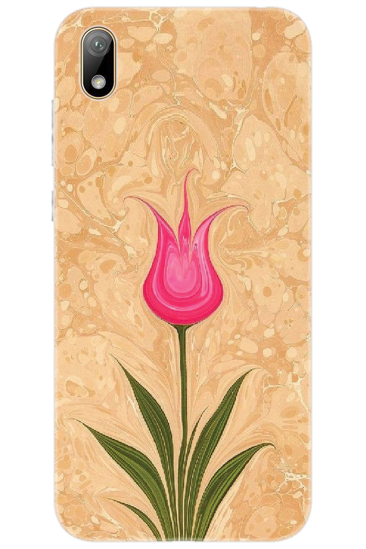Ceppare Huawei Y5 2019 (AMN-LX2/LX9) Uyumlu Kılıf Desen Baskılı Silikon Lale Tasarım STK:544 CP-rDP1PDo