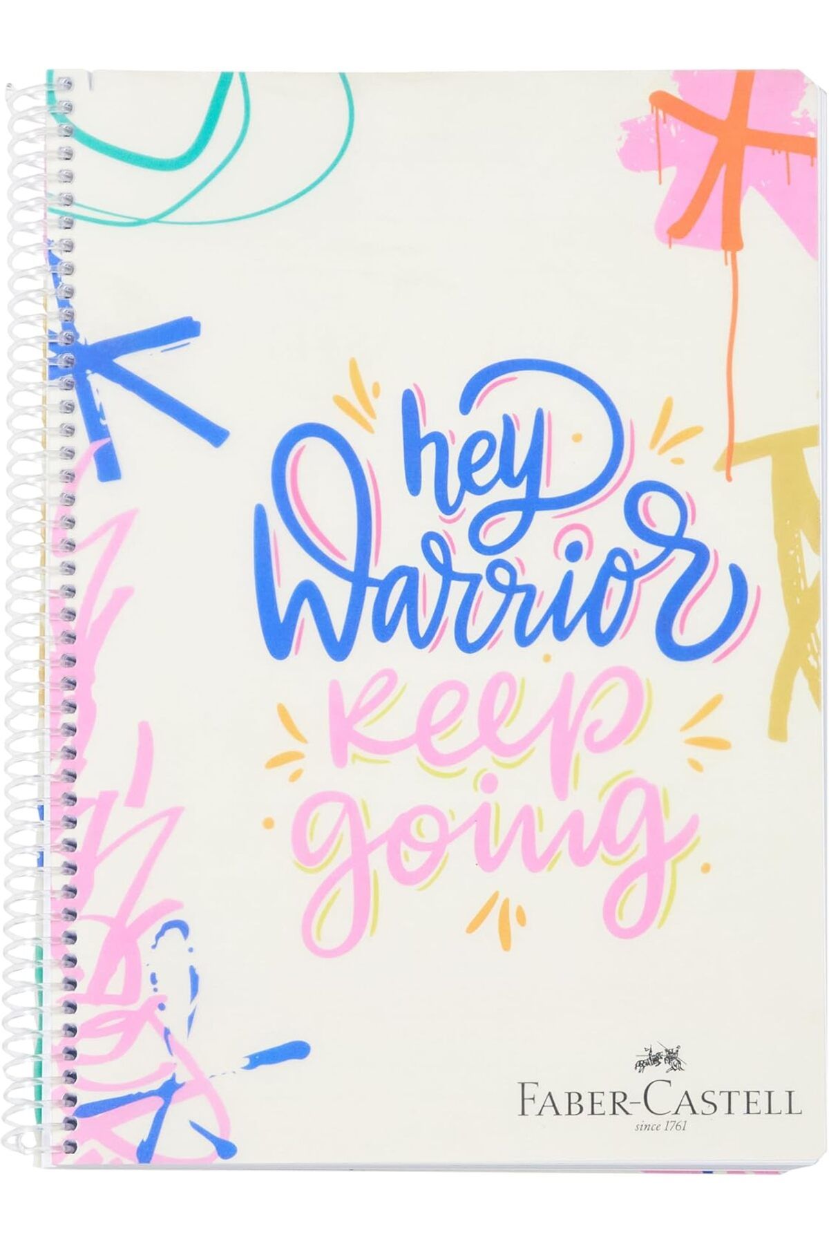 STOREMAX nffashopm Grafiti Spiralli Defter, A4, 120 Yaprak, 70g Kağıt, Çizgili, 500 Mikron PP Kapak, PET S
