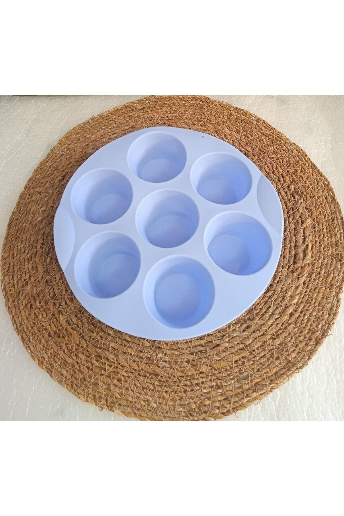 STOREMAX nffashopm Yuvarlak Muffin 7 Li Kek Kalıbı Tartolet Kalıbı Mavi storestarx 1051353