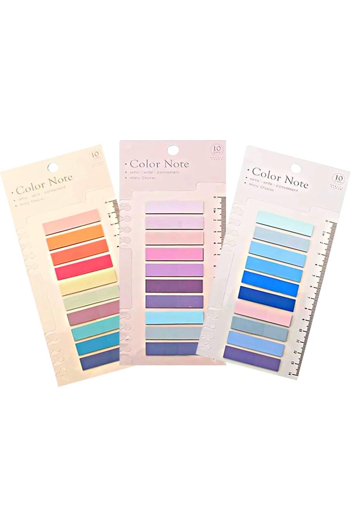 STOREMAX nffashopm Sticky Notes Şeffaf Renkli Yapışkan Not Kağıtları Defter Yer İmleri Etiket Ayraç 3