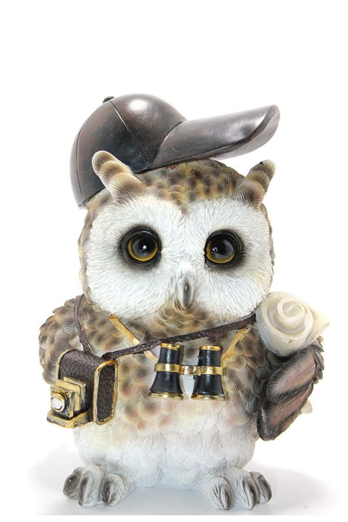 Vexahome Steampunk Polyester Baykuş Figürü Model 2