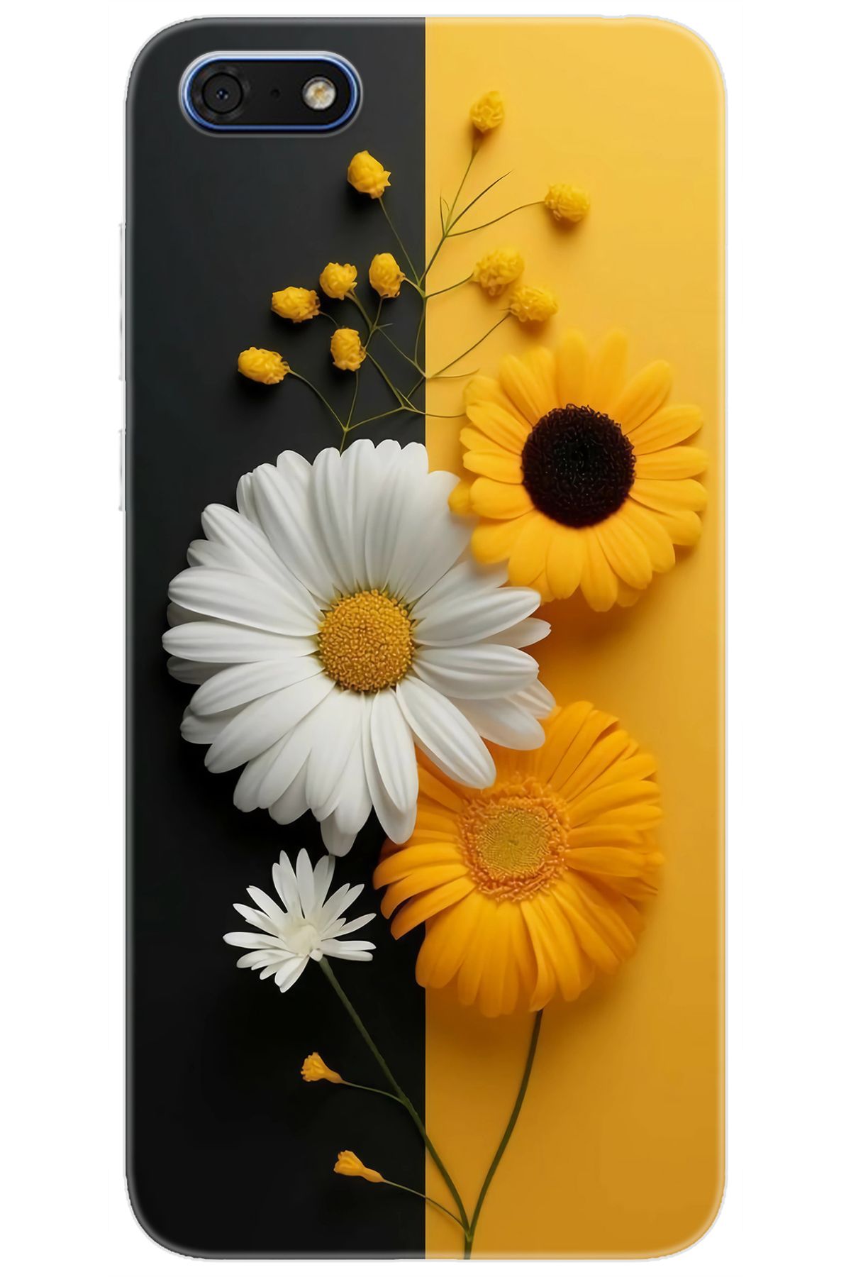 Ceppare Huawei Y5 2018 (DRA-L21) Uyumlu Kılıf Desen Baskılı Silikon Papatya Serisi STK:737 CP-byyAVID