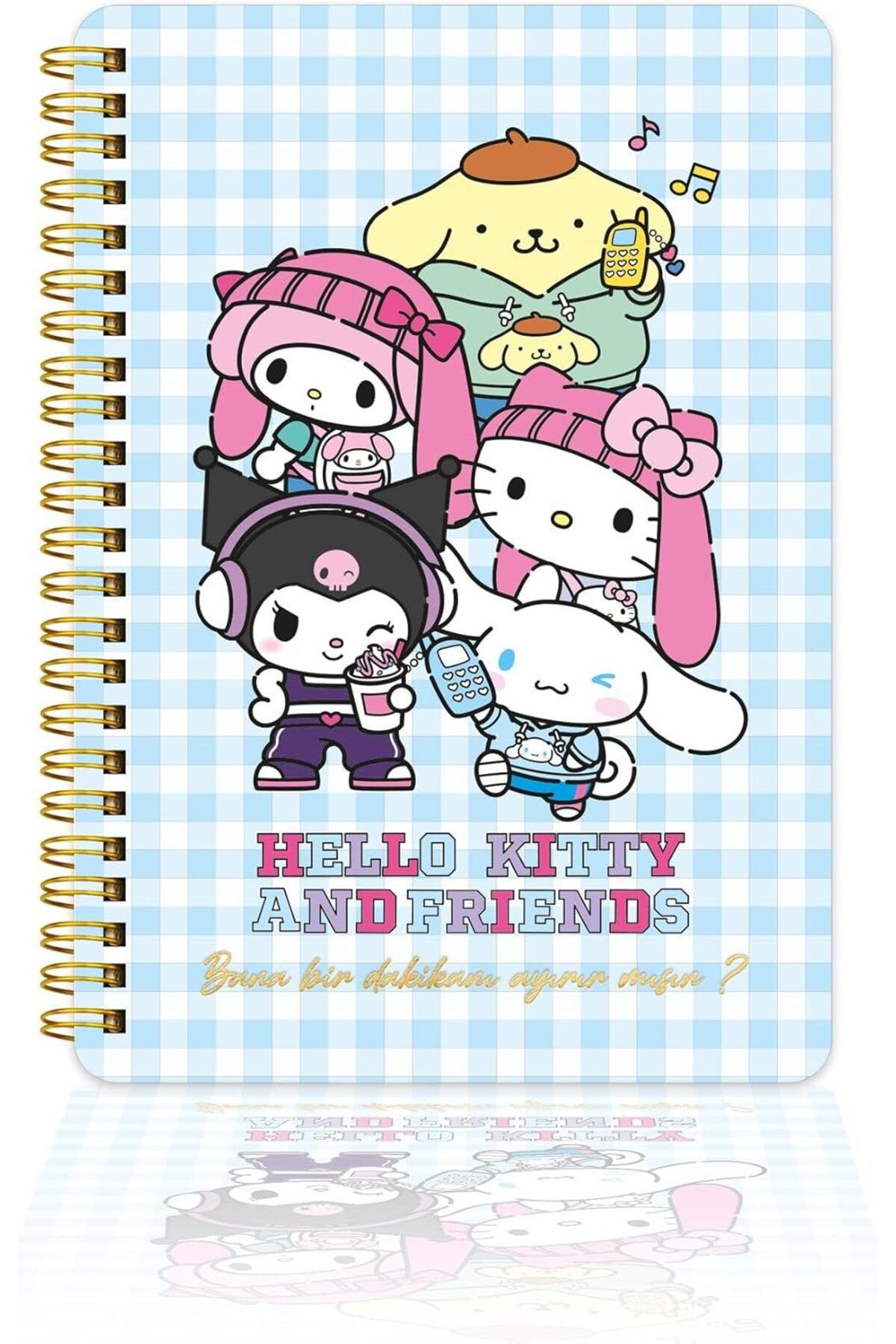 STOREMAX nffashopm Kitty Ve Arkadaşları Spiralli Günlük (JOURNAL) 14x20cm - Bana 1 Dk Ayırabilir Misin?