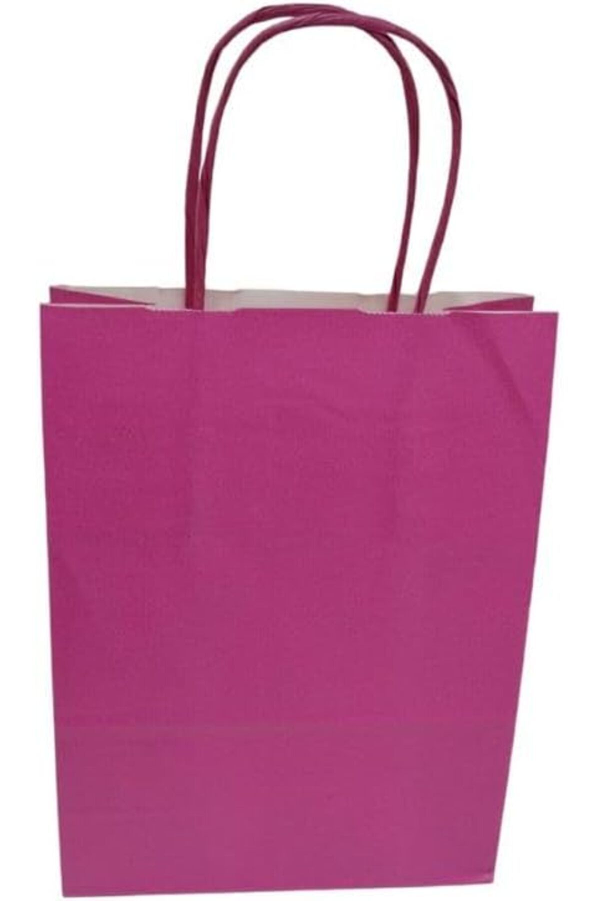 STOREMAX nffashopm Saplı Kâğıt Torba Çanta Kraft Torba Kağıt Çanta Pembe 18x8x24 cm (25 Adet) storest