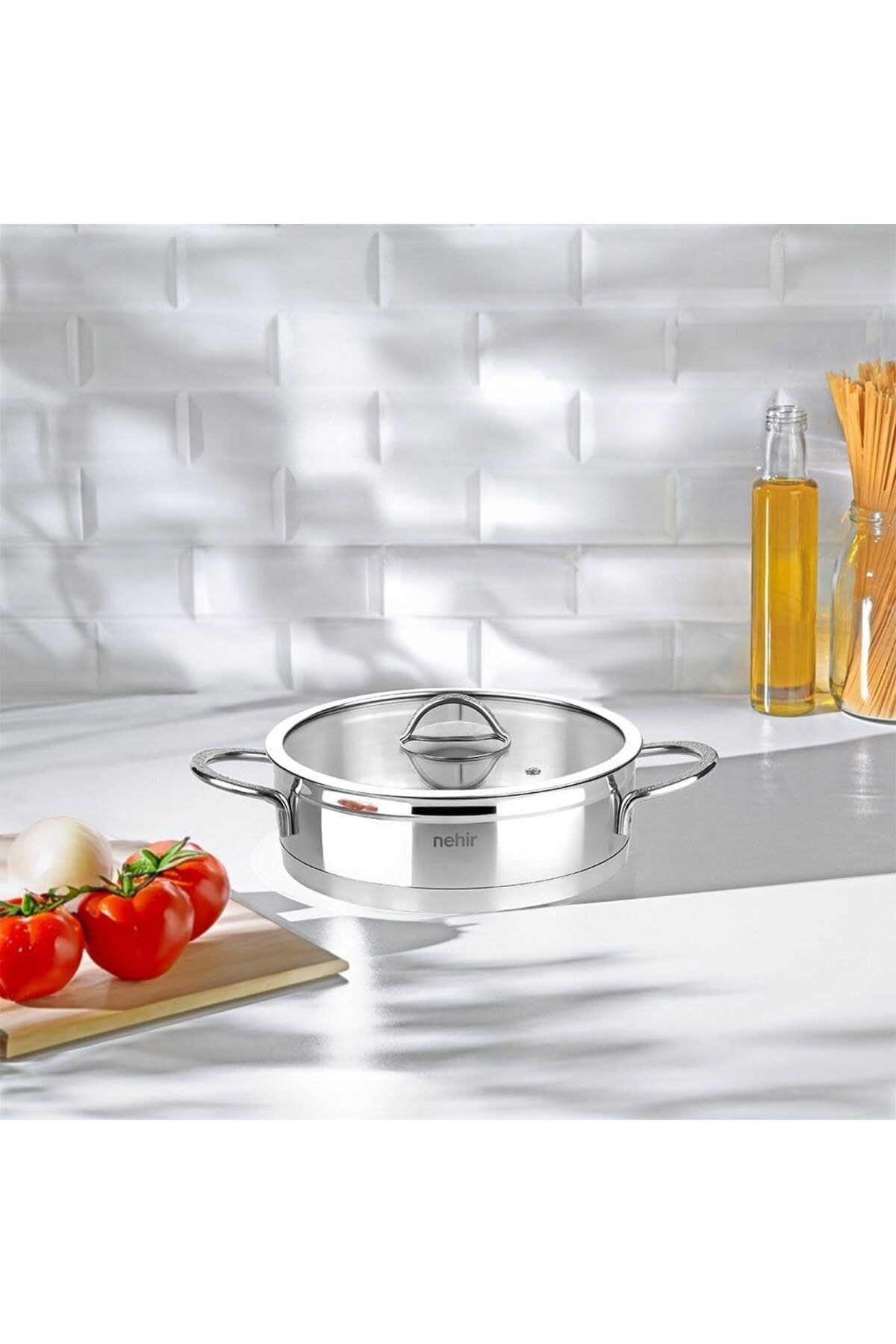 STOREMAX nffashopm Silver Mat Trend 26 cm Sığ Tencere storestarx 1051353