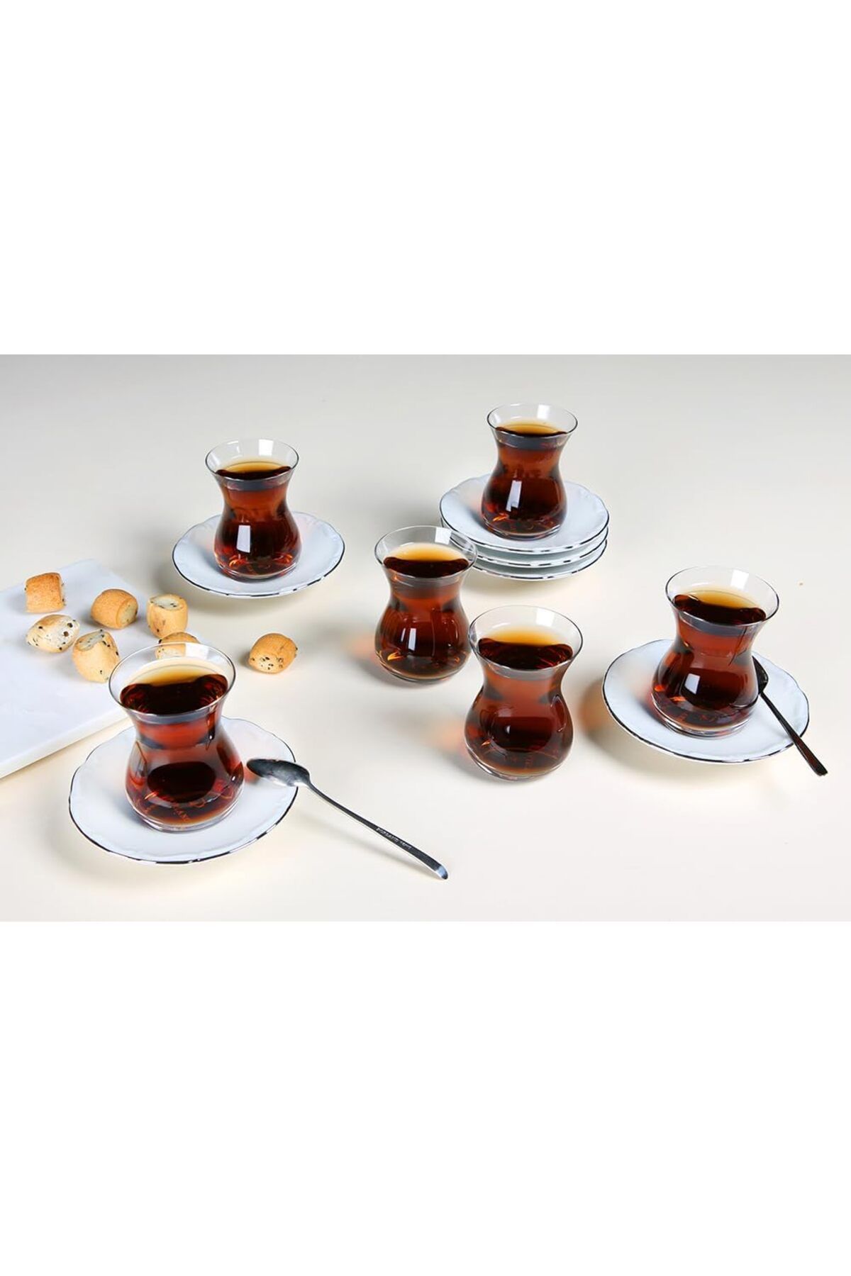 STOREMAX nffashopm Maria Platin 12 Parça 6 Kişilik Çay Takımı storestarx 1051353