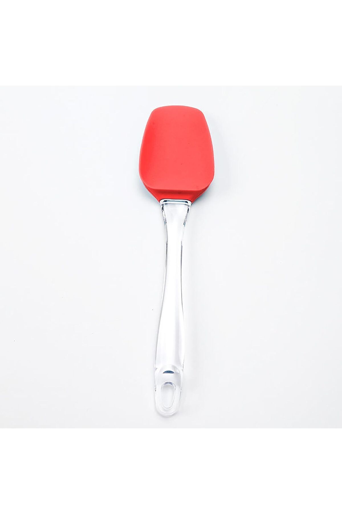 STOREMAX Silikon Spatula, Mutfak Pişirme Aracı, Şeffaf Tutma Yeri (Kırmızı)