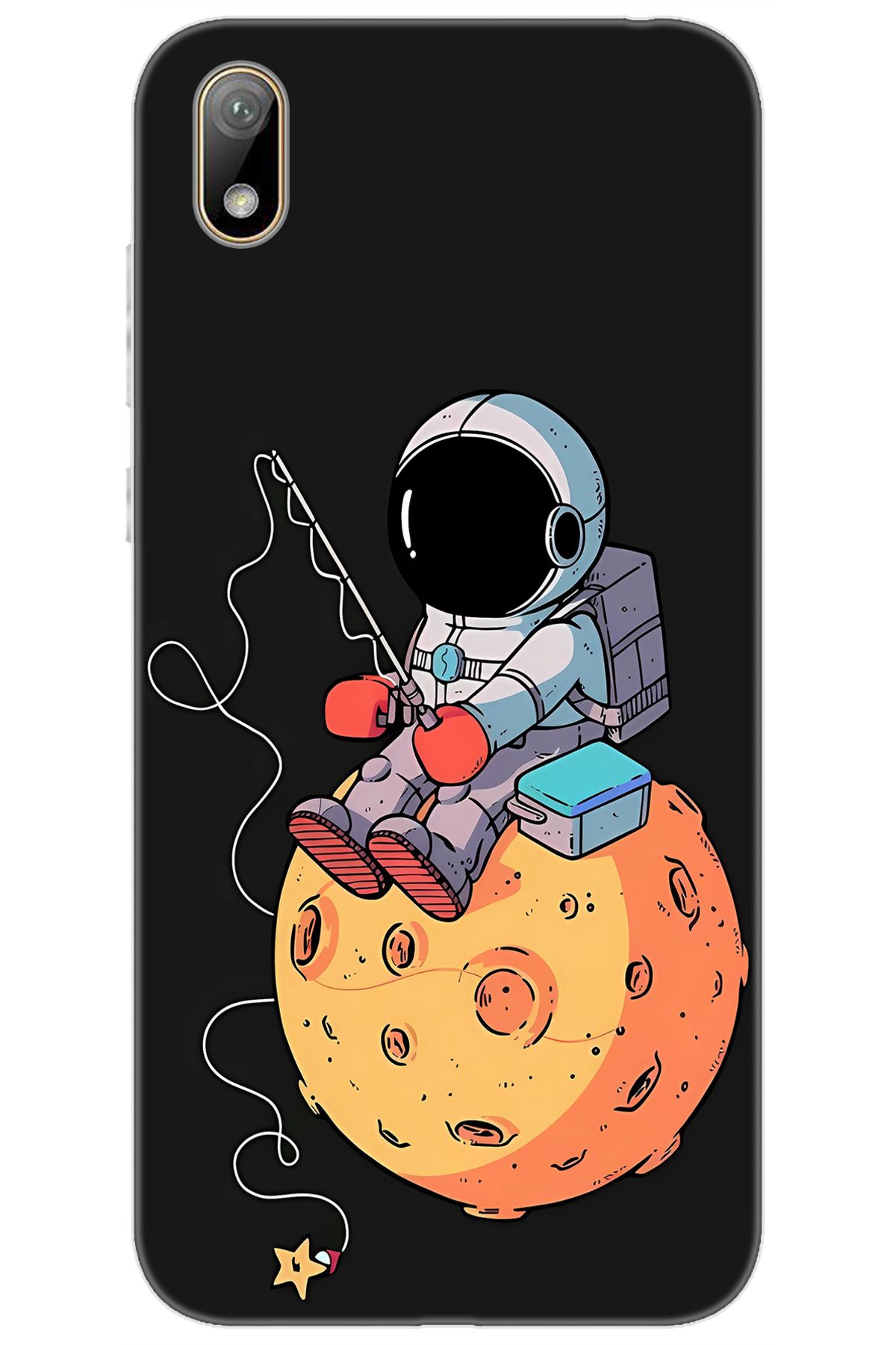 Ceppare Huawei Y5 2019 (AMN-LX2/LX9) Uyumlu Kılıf Desen Baskılı Silikon Astronot STK:640 CP-bmKWNJd