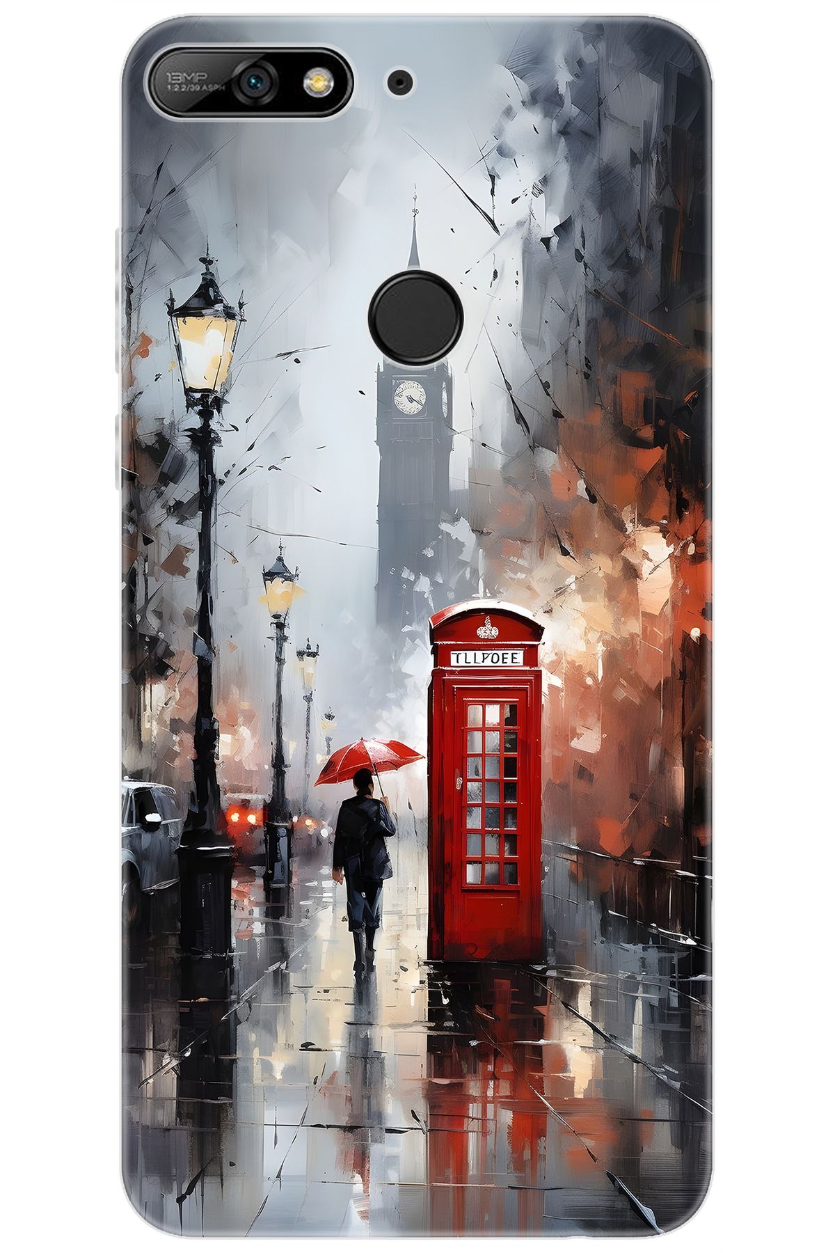 Ceppare Huawei Y7 Prime 2018 (LDN-L21) Uyumlu Kılıf Desen Silikon Bigbang Telefon Kulube S708 CP-1K4VoMI