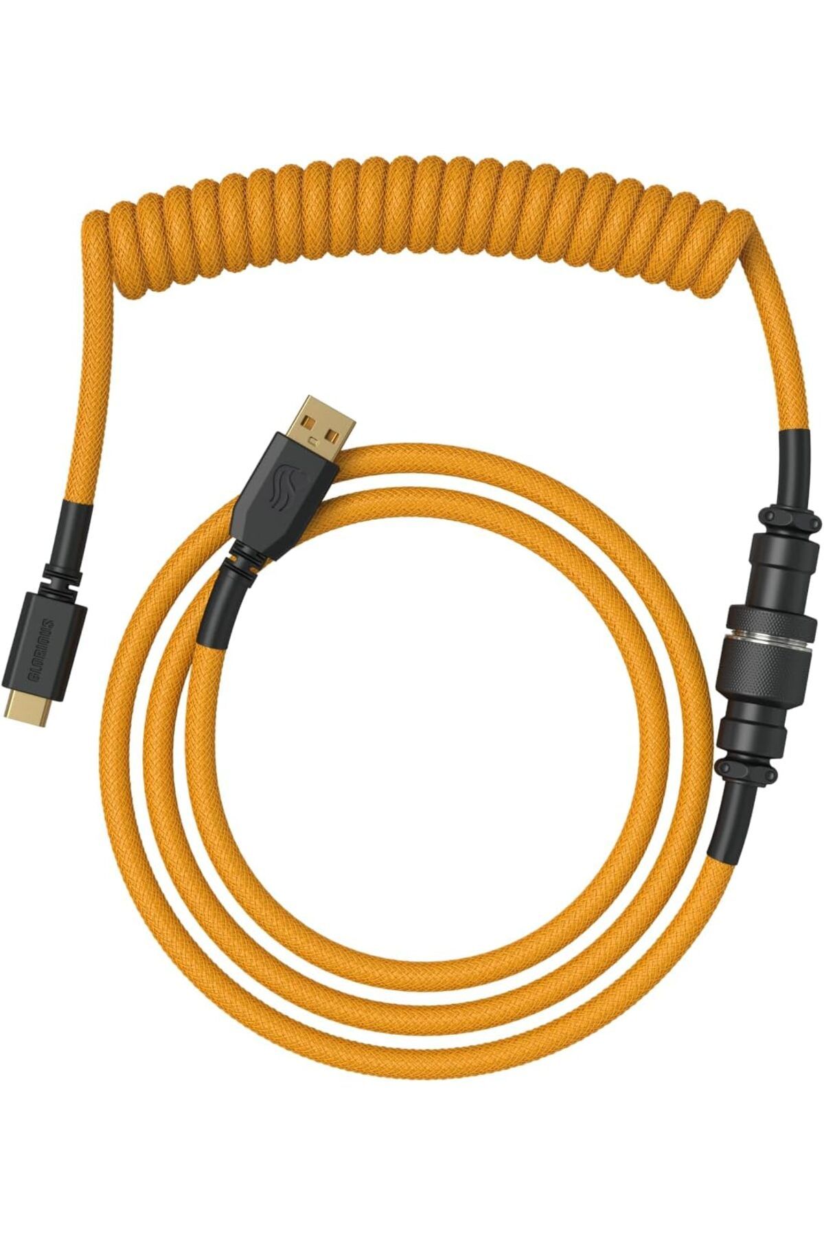STOREMAX nffashopm Coiled Keyboard Cable – Coiled USB C Cable Artisan Braided Cables for Mechanical Gaming