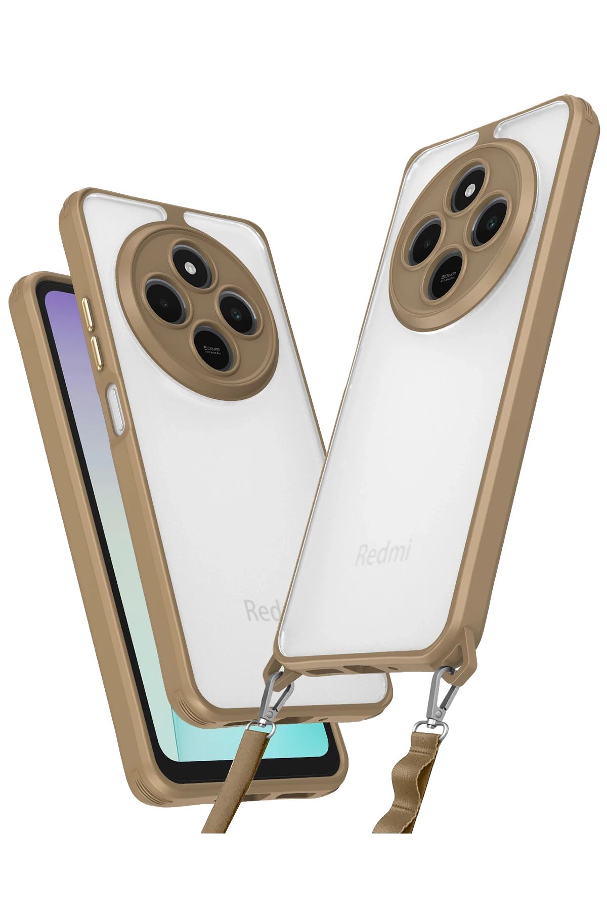 NewFace Xiaomi Redmi 14C Kılıf Penta Silikon Kılıf - Çöl Titanyum FERRG