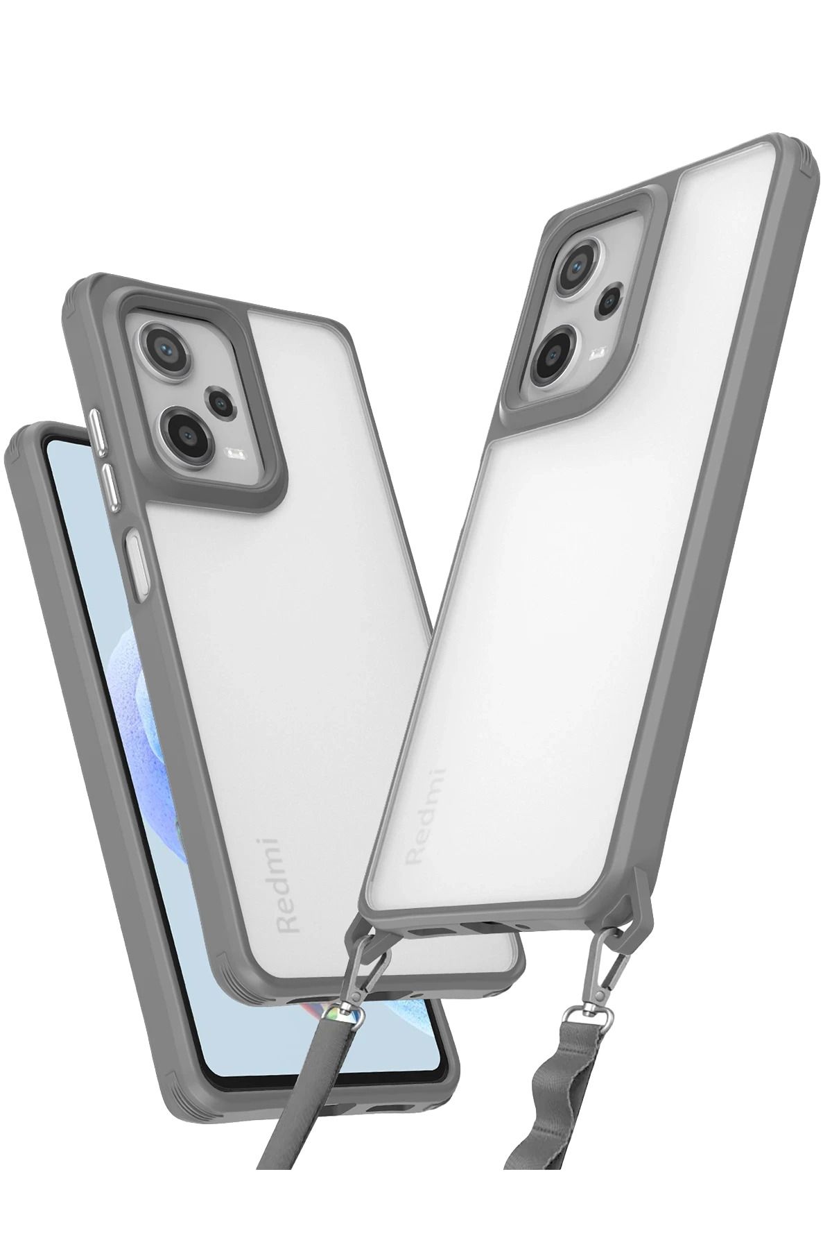 NewFace Xiaomi Redmi Note 12 Pro 5G Kılıf Penta Silikon Kılıf - Titan Gri FERRG