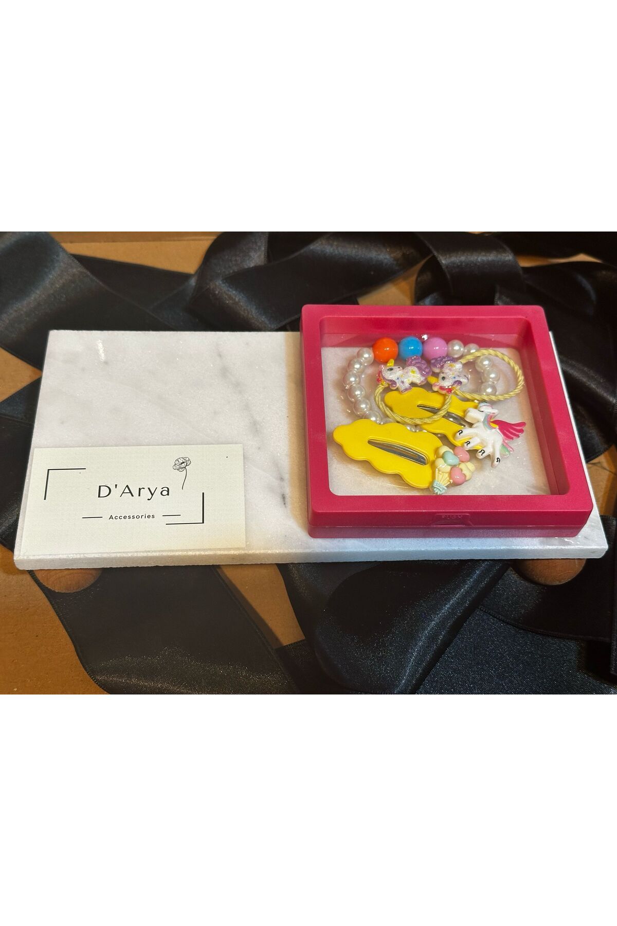 Darya DD205 Unicorn Balon Renkli Klips Ataç Pens Toka Bileklik Seti