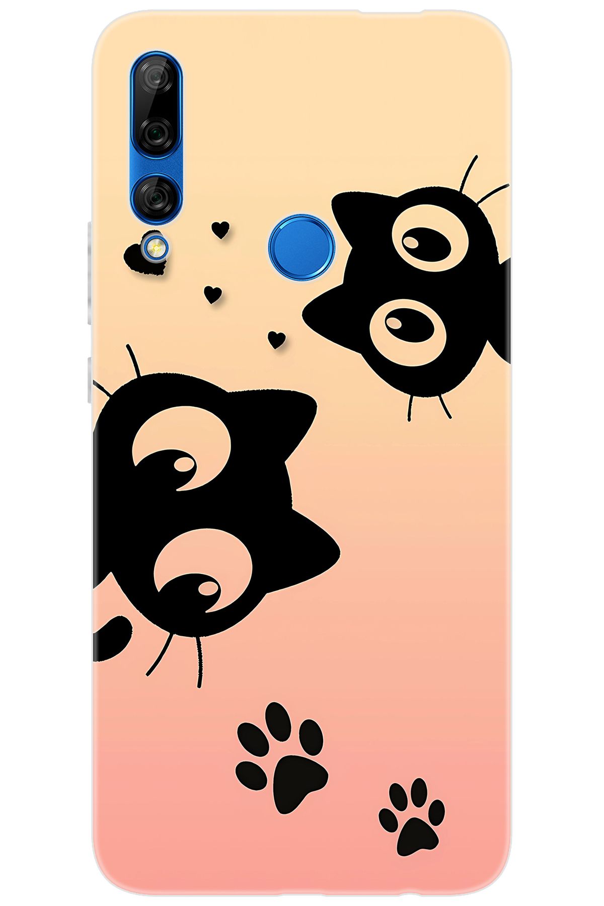 Ceppare Huawei Y9 Prime 2019 (STK-L21) Uyumlu Kılıf Desen Baskı Silikon Kedi STK:626 CP-delOkSh