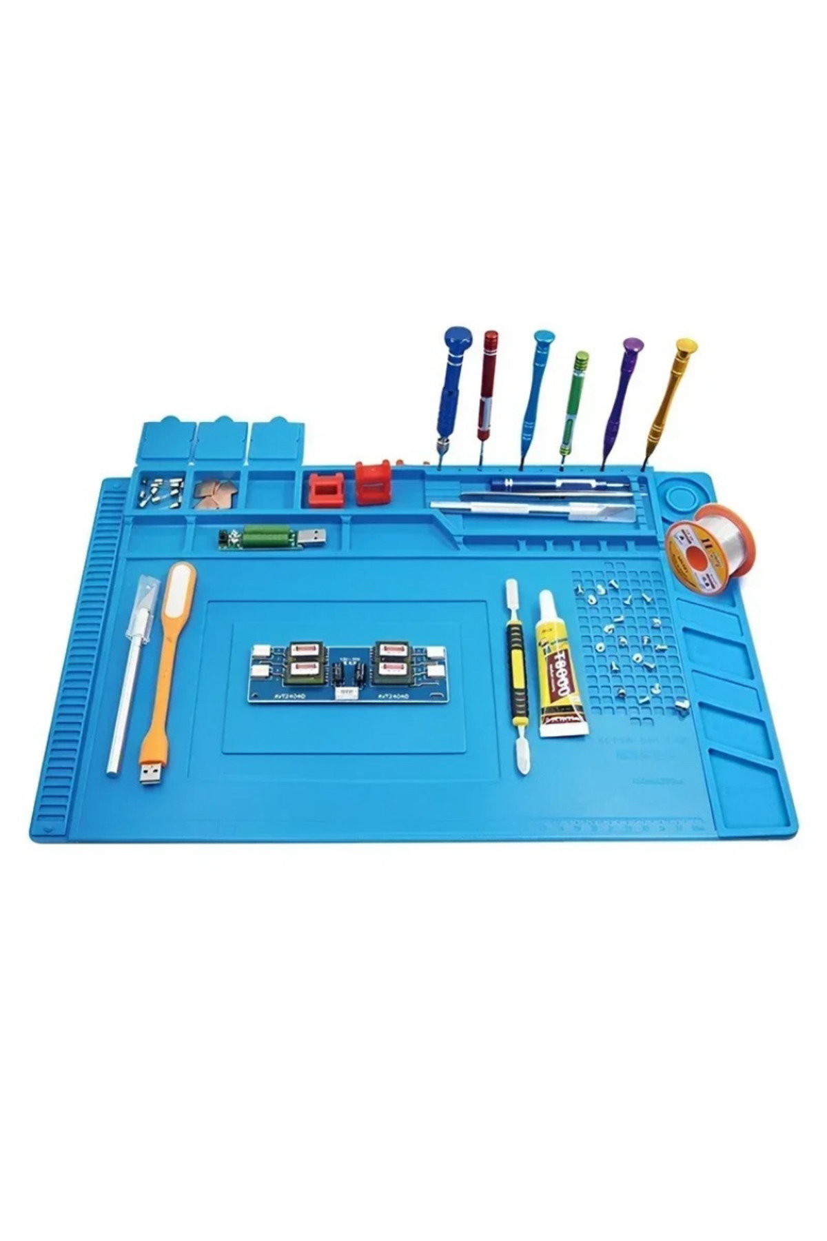 MultiZone S-160 Isıya Dayanıklı Mıknatıslı Silikon Telefon Tamir Pedi Anti Statik Kokusuz