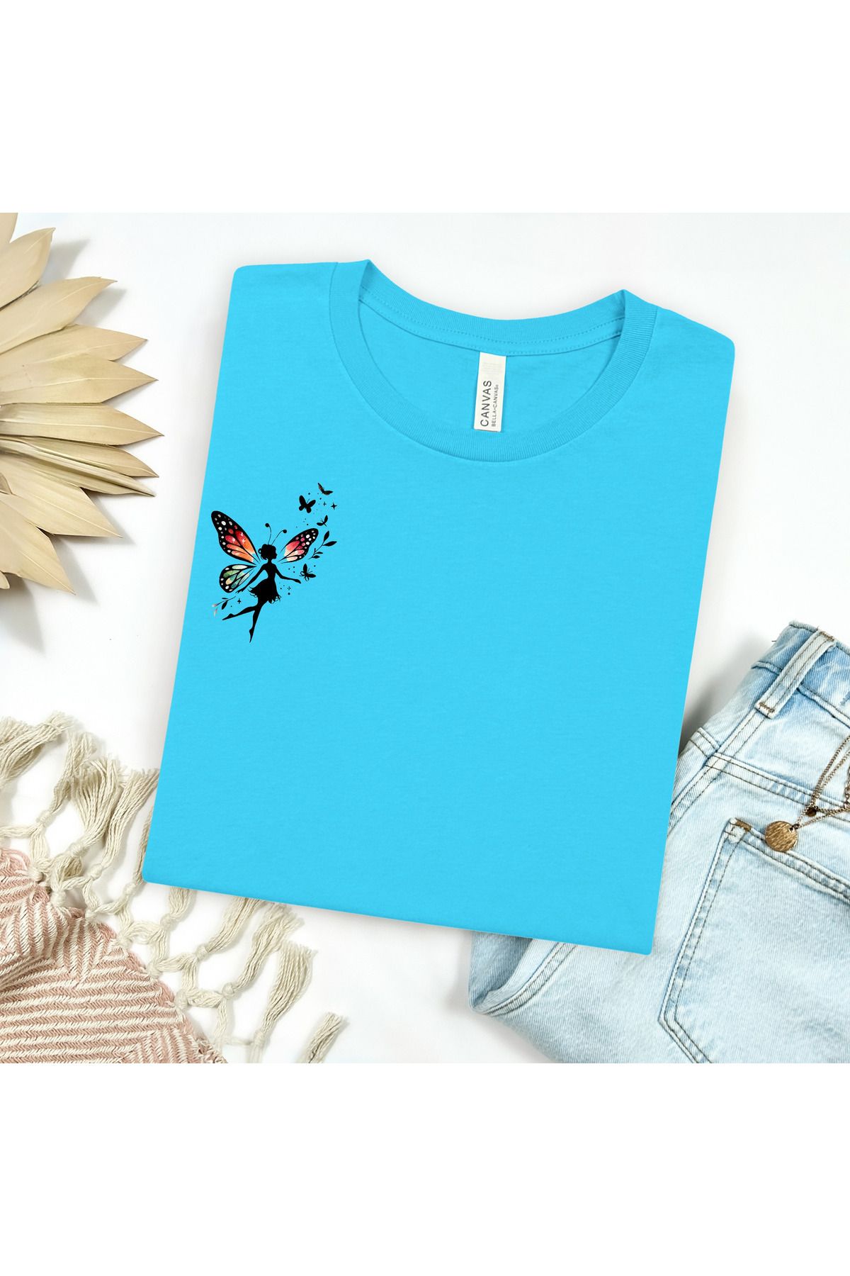 GHAND KELEBEK Girl Baskılı Unısex Normal Kalıp T-Shirt