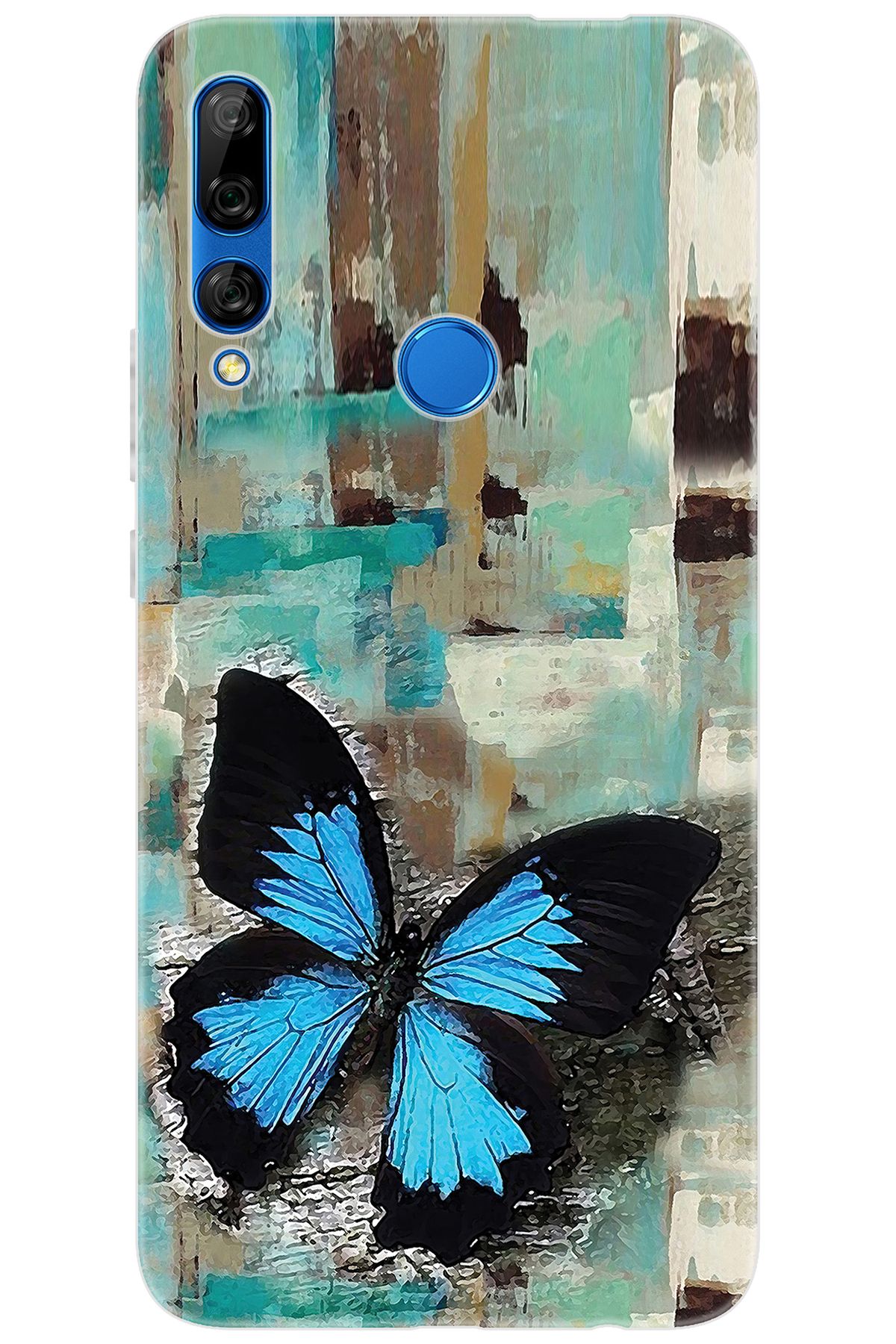 Ceppare Huawei Y9 Prime 2019 (STK-L21) Uyumlu Kılıf Desen Baskı Silikon Kelebek Resim STK:549 CP-LEiHrYu