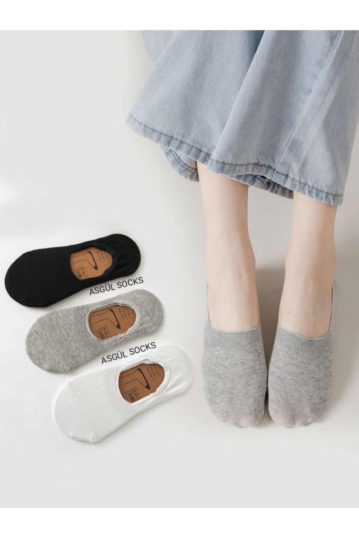 ASGÜL SOCKS Kadın babet çorap seti 5 çift
