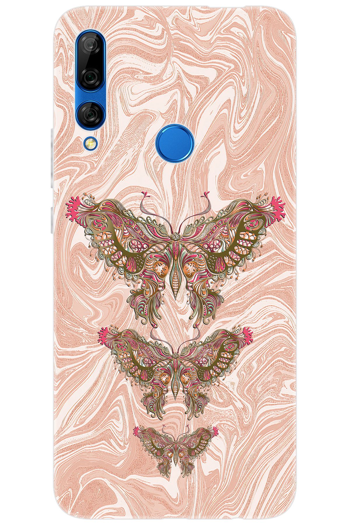 Ceppare Huawei Y9 Prime 2019 (STK-L21) Uyumlu Kılıf Desen Baskı Silikon Kelebek Resim STK:552 CP-HO3bOKn