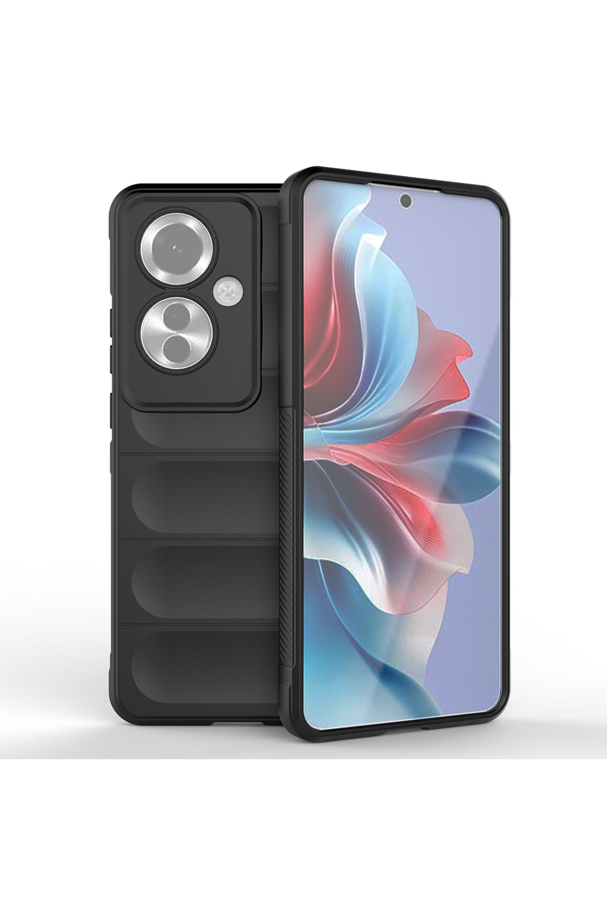 Apsuwa Oppo Reno 11F uyumlu Kılıf Etnik Optimum Silikon Siyah