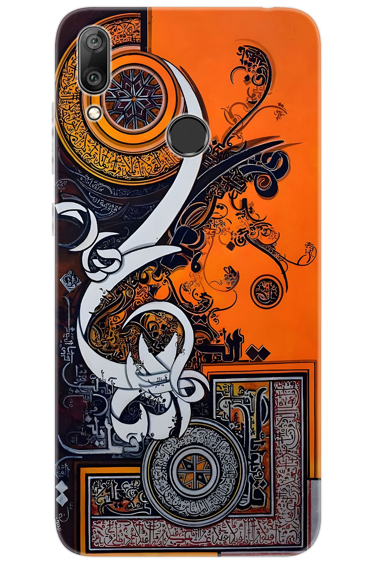 Ceppare Huawei Y7 Prime 2019 (DUB-LX3) Uyumlu Kılıf Desenli Silikon Kaligrafi Tasarım STK:649 CP-xIO7l2Q