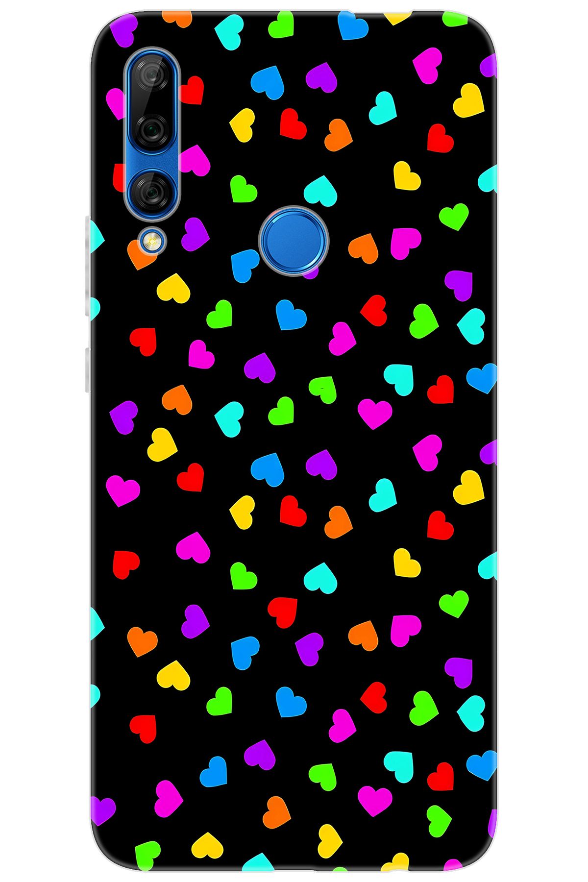 Ceppare Huawei Y9 Prime 2019 (STK-L21) Uyumlu Kılıf Silikon Renkli Minik Kalpler STK:1017 CP-xVtJNZb