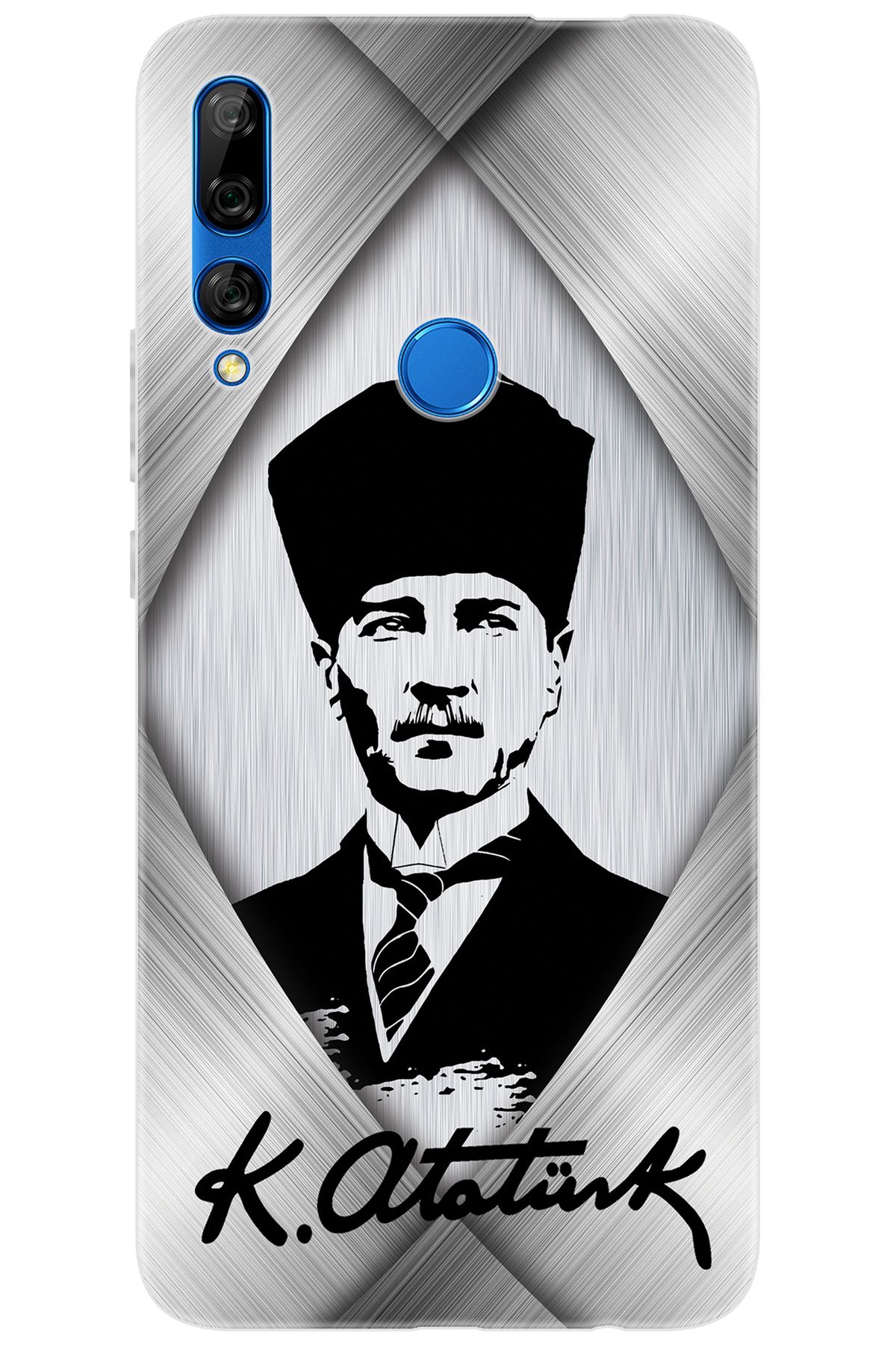 Ceppare Huawei Y9 Prime 2019 (STK-L21) Uyumlu Kılıf Desenli Silikon Atatürk Tasarım STK:402 CP-E76rWZl